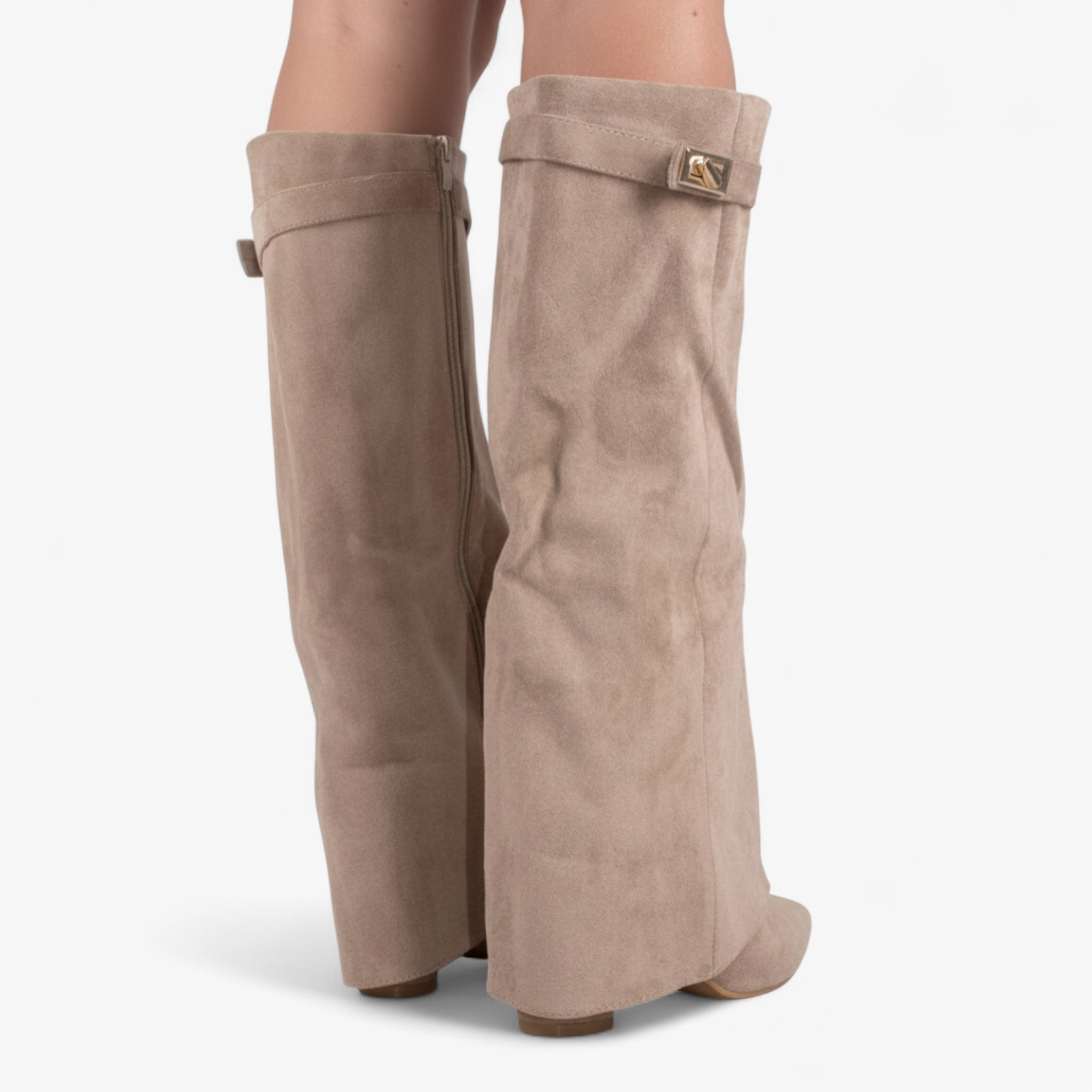 Lena | Damen Hohe Stiefel mit Blockabsatz