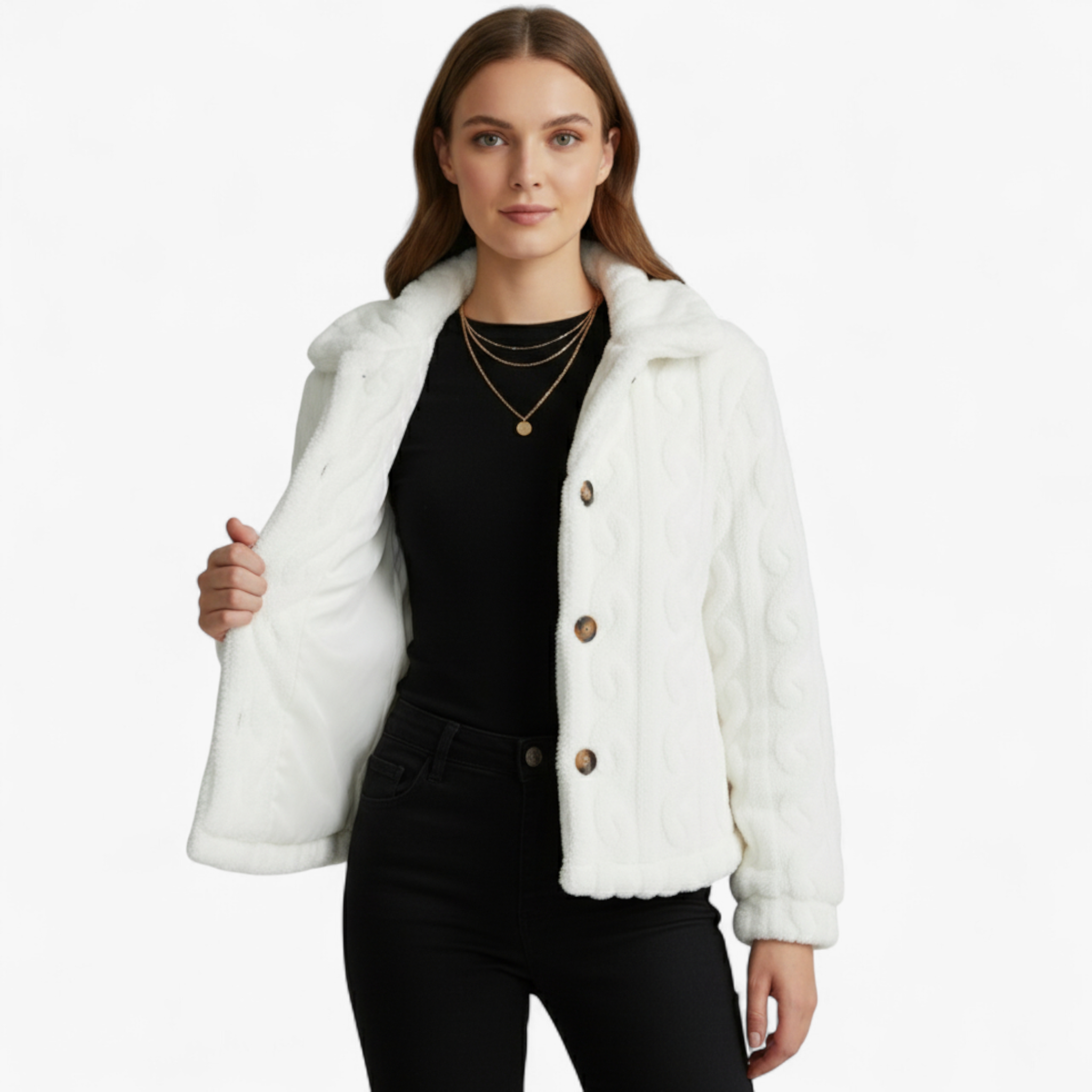 Clara | Damen Plüschmantel