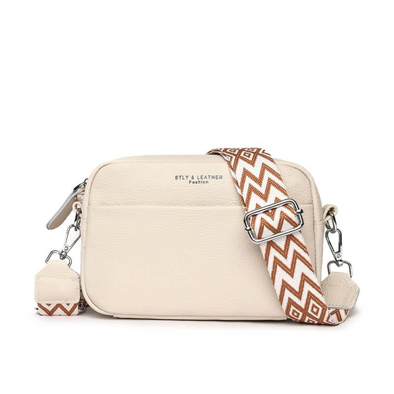 Elegante Leder Crossbody-Tasche - Beige (noch 3 auf Lager) - Elegante Leder Crossbody-Tasche - Concept Frankfurt