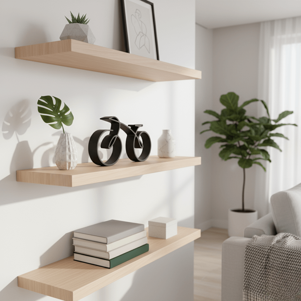 Minimalistische Fahrradskulptur für Innenräume