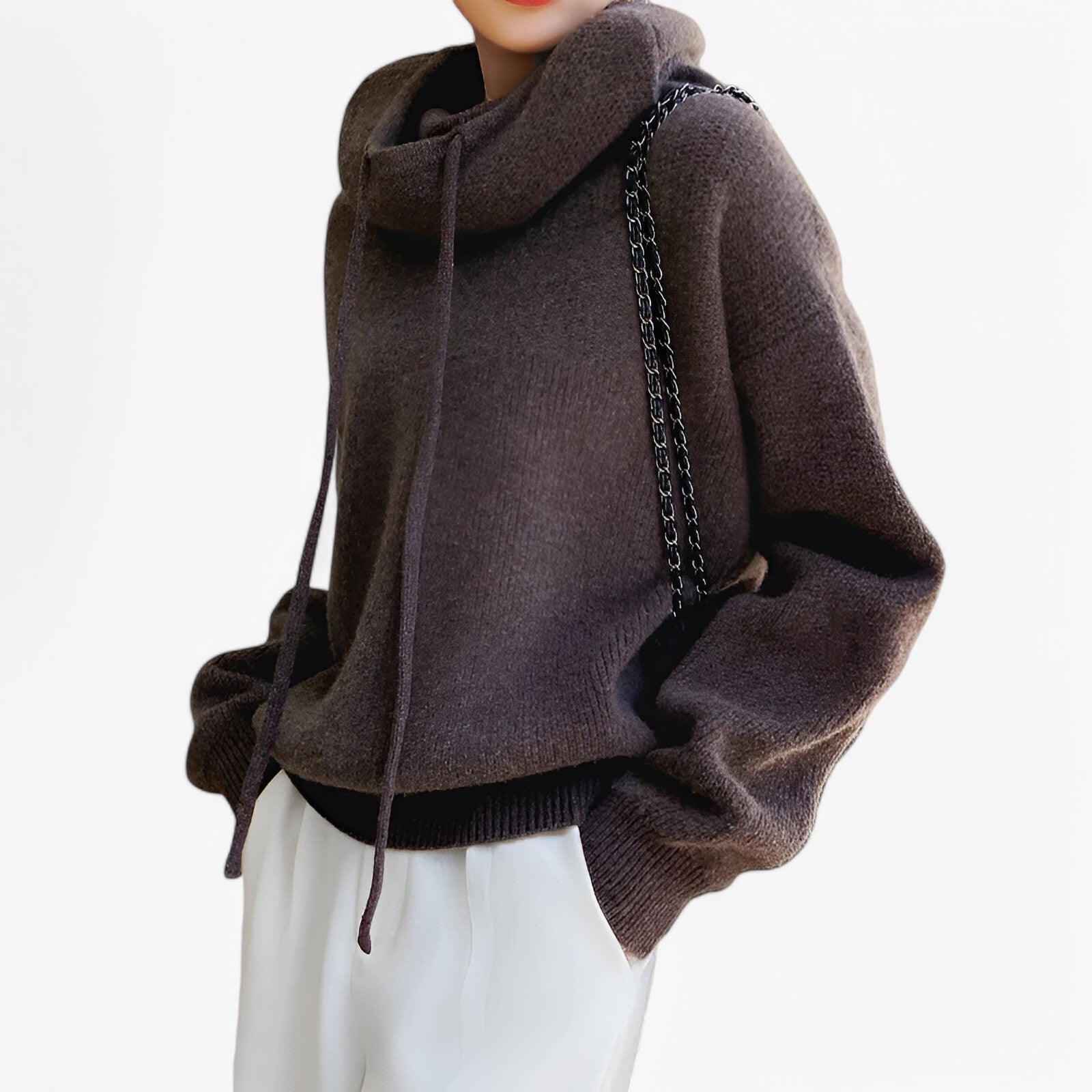 Irene | Strickpullover mit hohem Kragen – Elegant und gemütlich