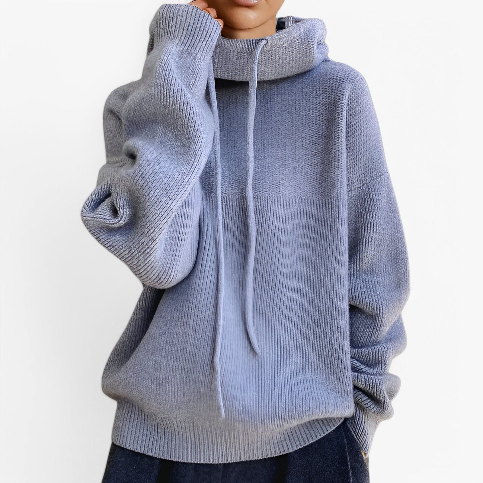 Irene | Strickpullover mit hohem Kragen – Elegant und gemütlich