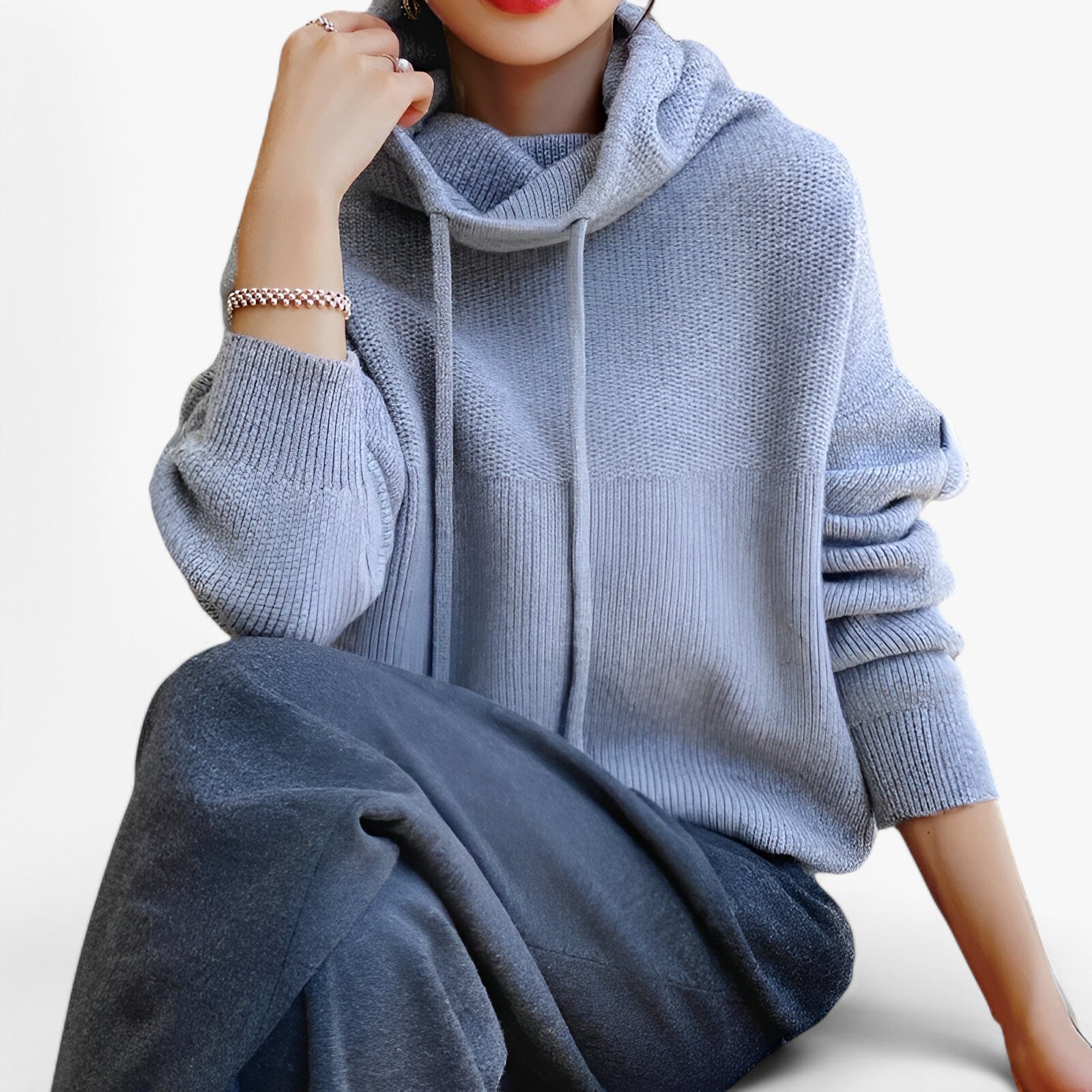 Irene | Strickpullover mit hohem Kragen – Elegant und gemütlich