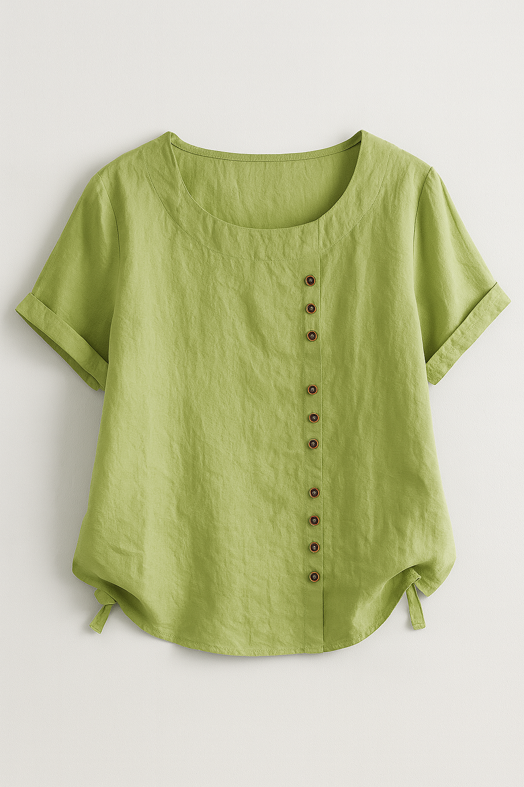 Amelia | Damen Leinenbluse mit Knopfleiste