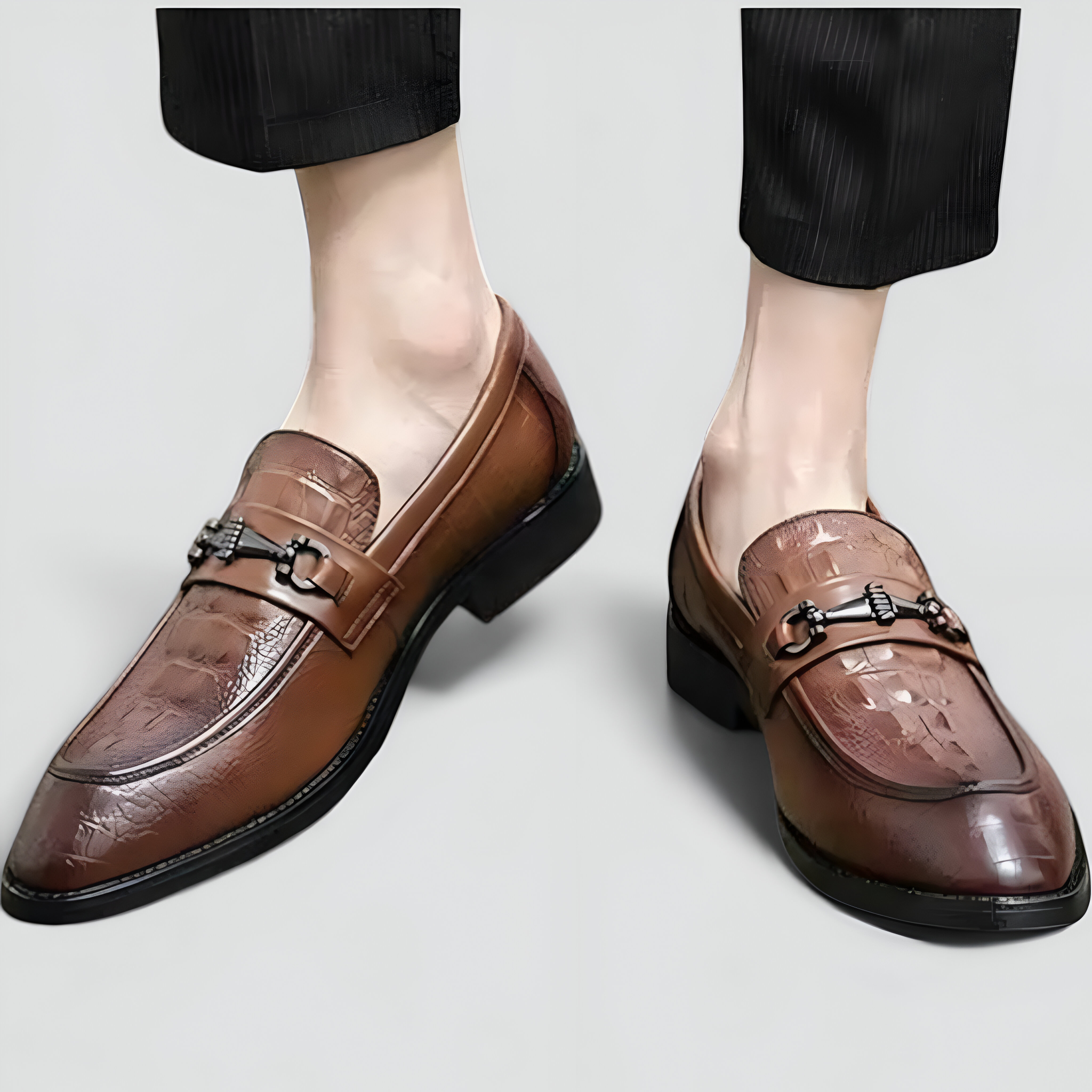 Carter | Elegante Herren-Loafer aus Leder mit Schlangenprägung