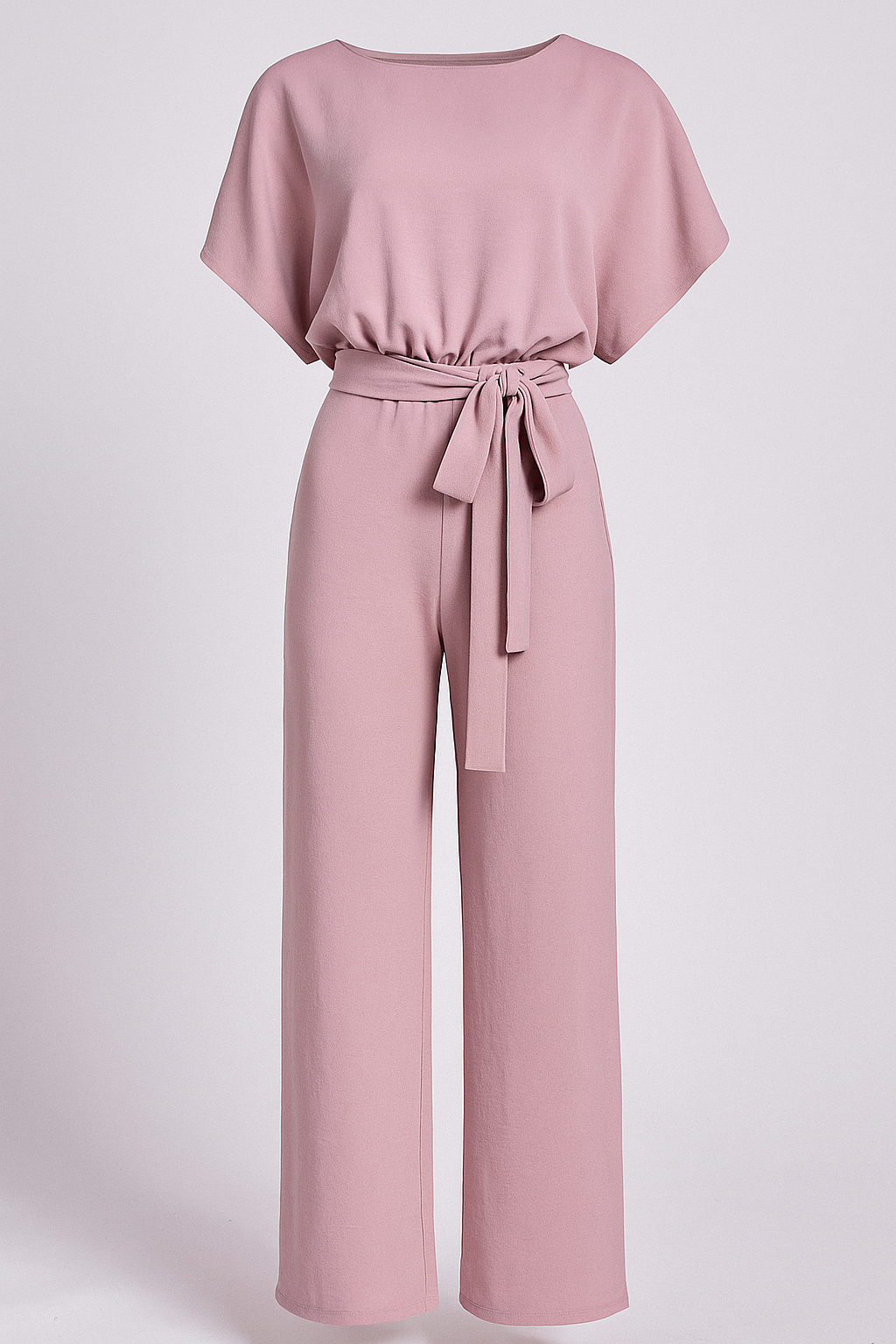 Wolff | Eleganter Damen-Jumpsuit mit Taillengürtel und fließenden Ärmeln