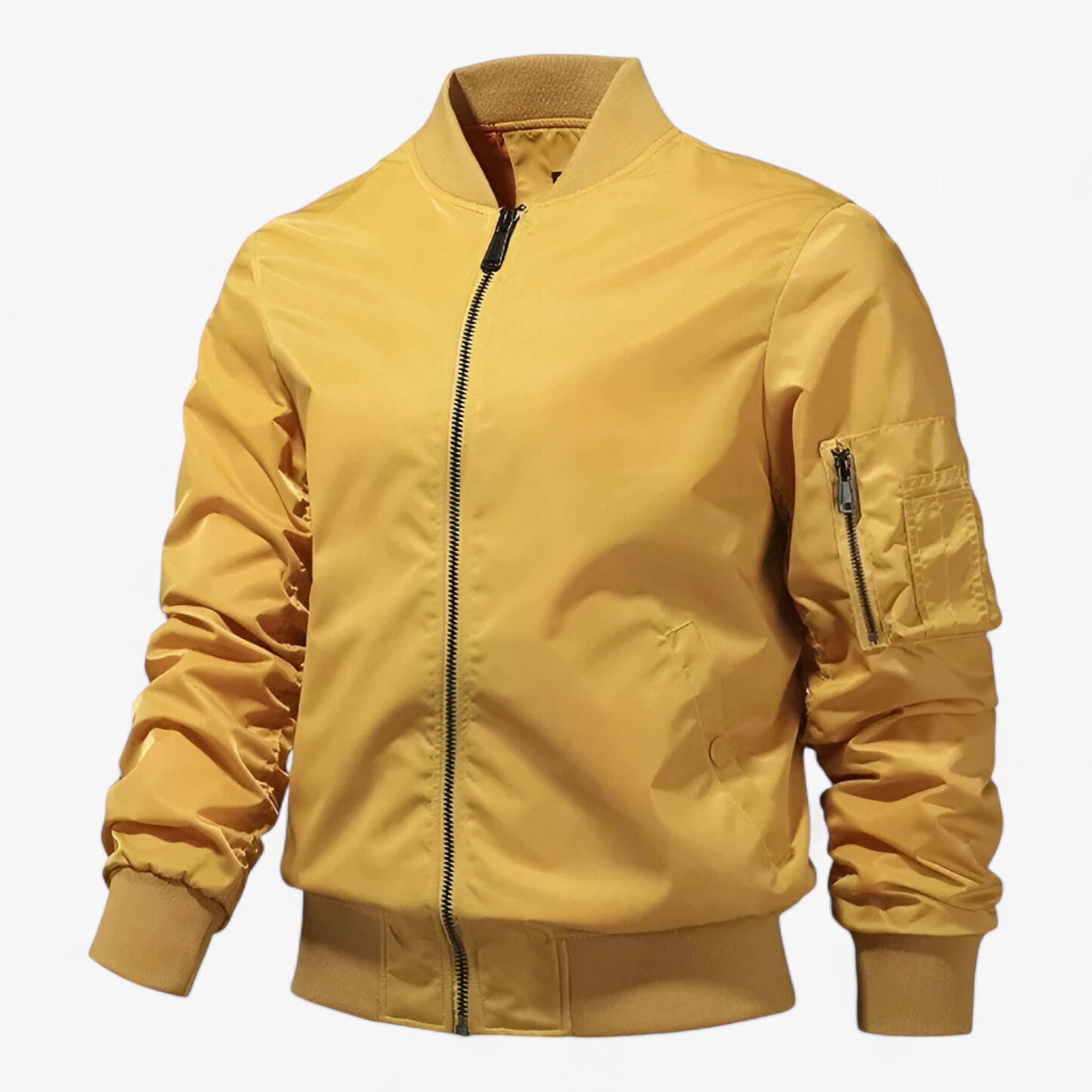 Pilot Jacket Herren - Stehkragen Fliegerjacke Einfarbig - Gelb - MA1 Pilot Jacket Herren - Stehkragen Fliegerjacke Einfarbig - €25 - Concept Neurenberg