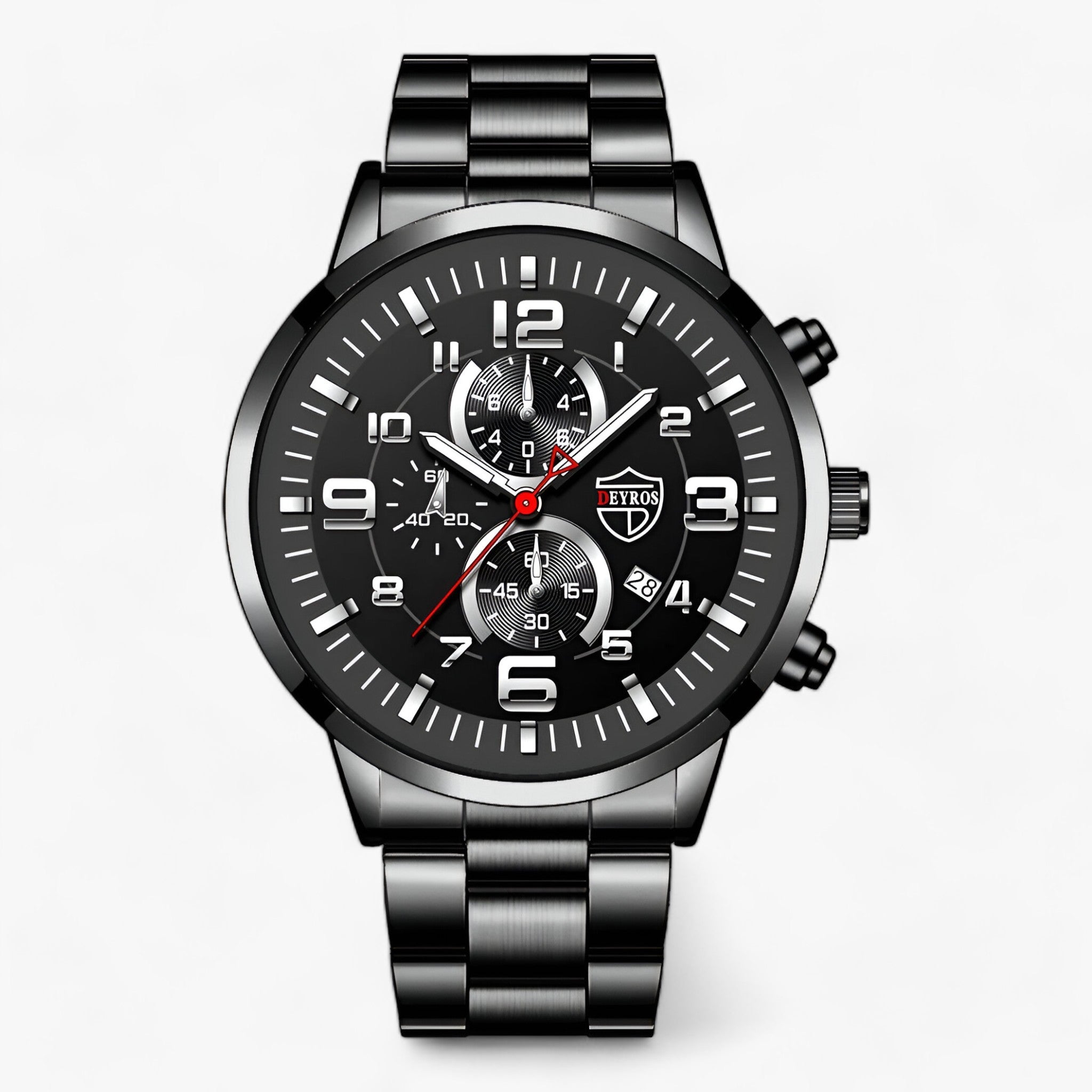 Luxus Uhr - Perfekte Mischung aus Mode und Funktion - Schwarz Silber - Luxus Uhr - Perfekte Mischung aus Mode und Funktion - €25 - Concept Frankfurt