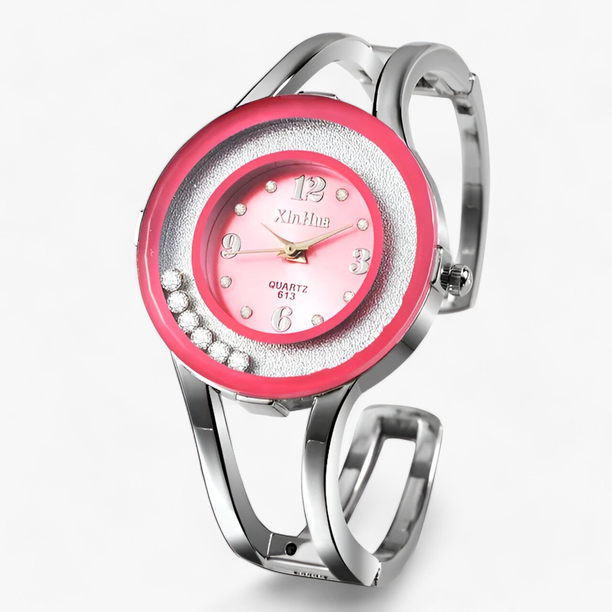 Modische Bangle-Uhr - Elegant und Stilvoll für Frauen - Rosa - Modische Bangle-Uhr - Elegant und Stilvoll für Frauen- €25 - Concept Frankfurt