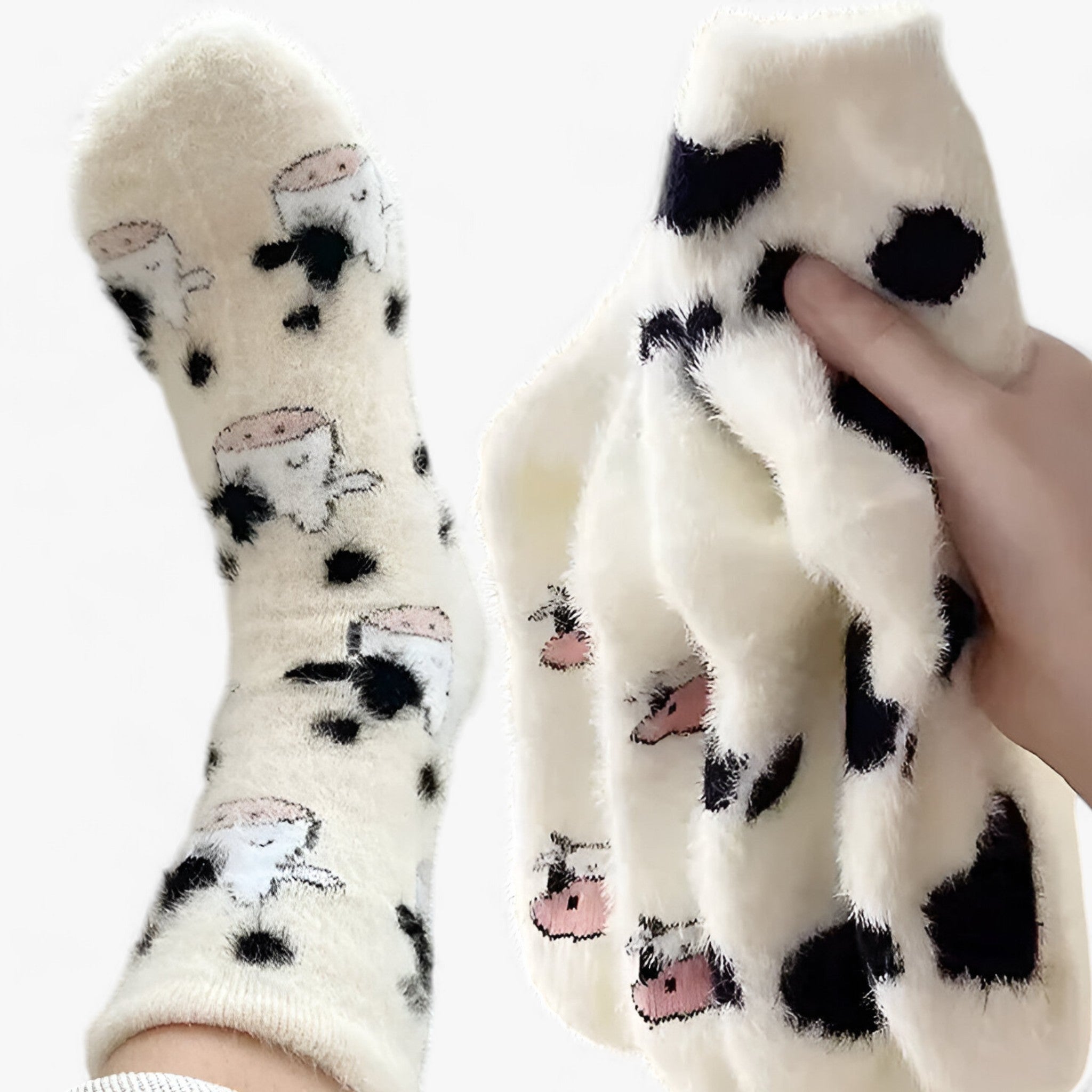 Plüsch-V Cow Socken - Gemütlich und Warm - - Plüsch-V Cow Socken - Gemütlich und Warm (1 Paar + 2 Paare GRATIS) - €25 - Concept Neurenberg