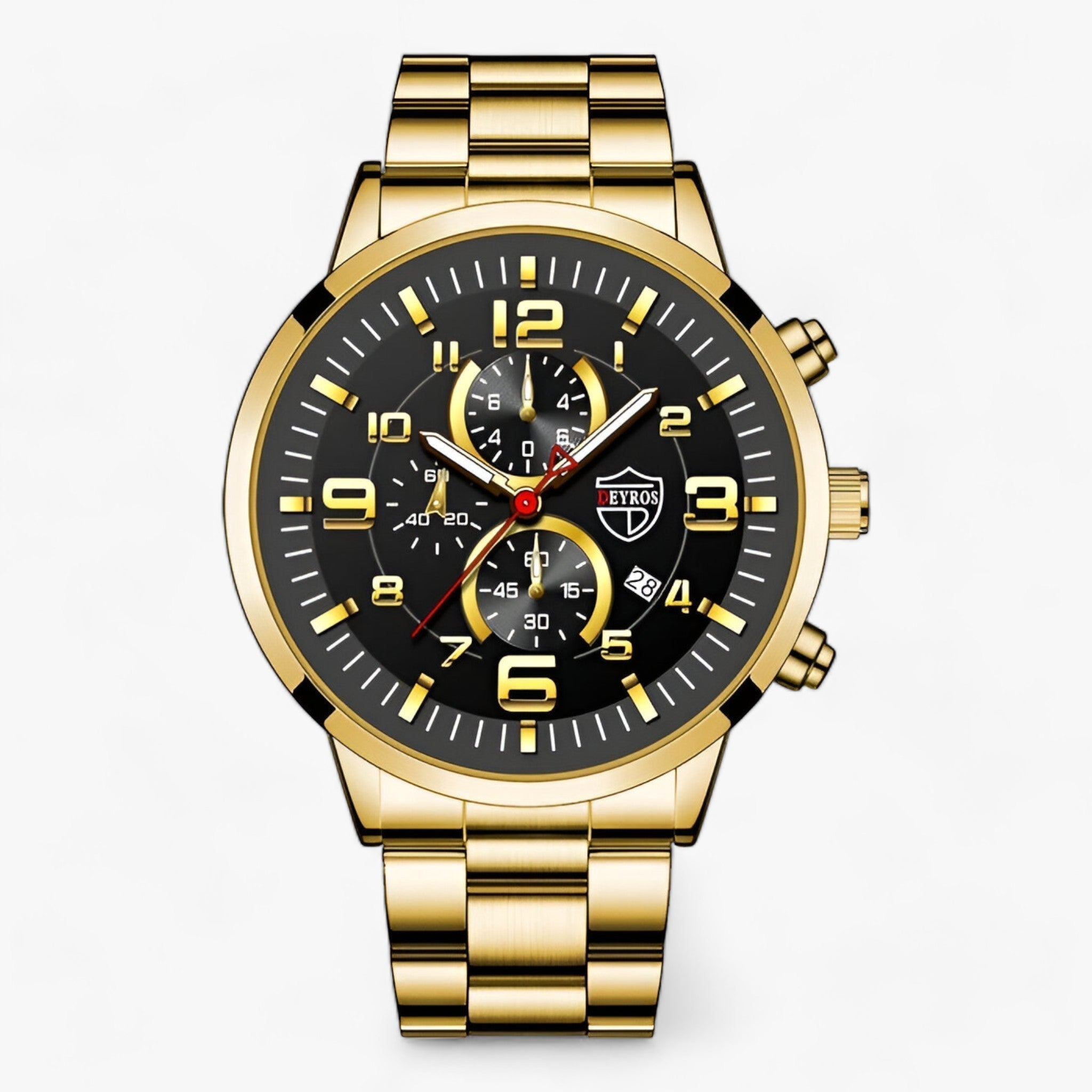 Luxus Uhr - Perfekte Mischung aus Mode und Funktion - Gold Schwarz - Luxus Uhr - Perfekte Mischung aus Mode und Funktion - €25 - Concept Frankfurt