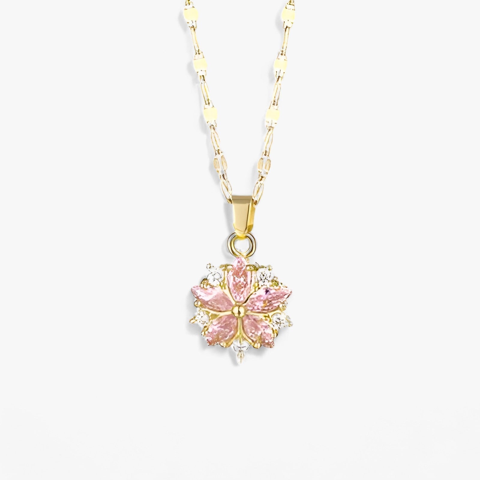 Sakura Romantik Kette - Zart und Feminin - Gold - Pink | Sakura Romantik Kette - Zart und Feminin - €25 - Concept Frankfurt