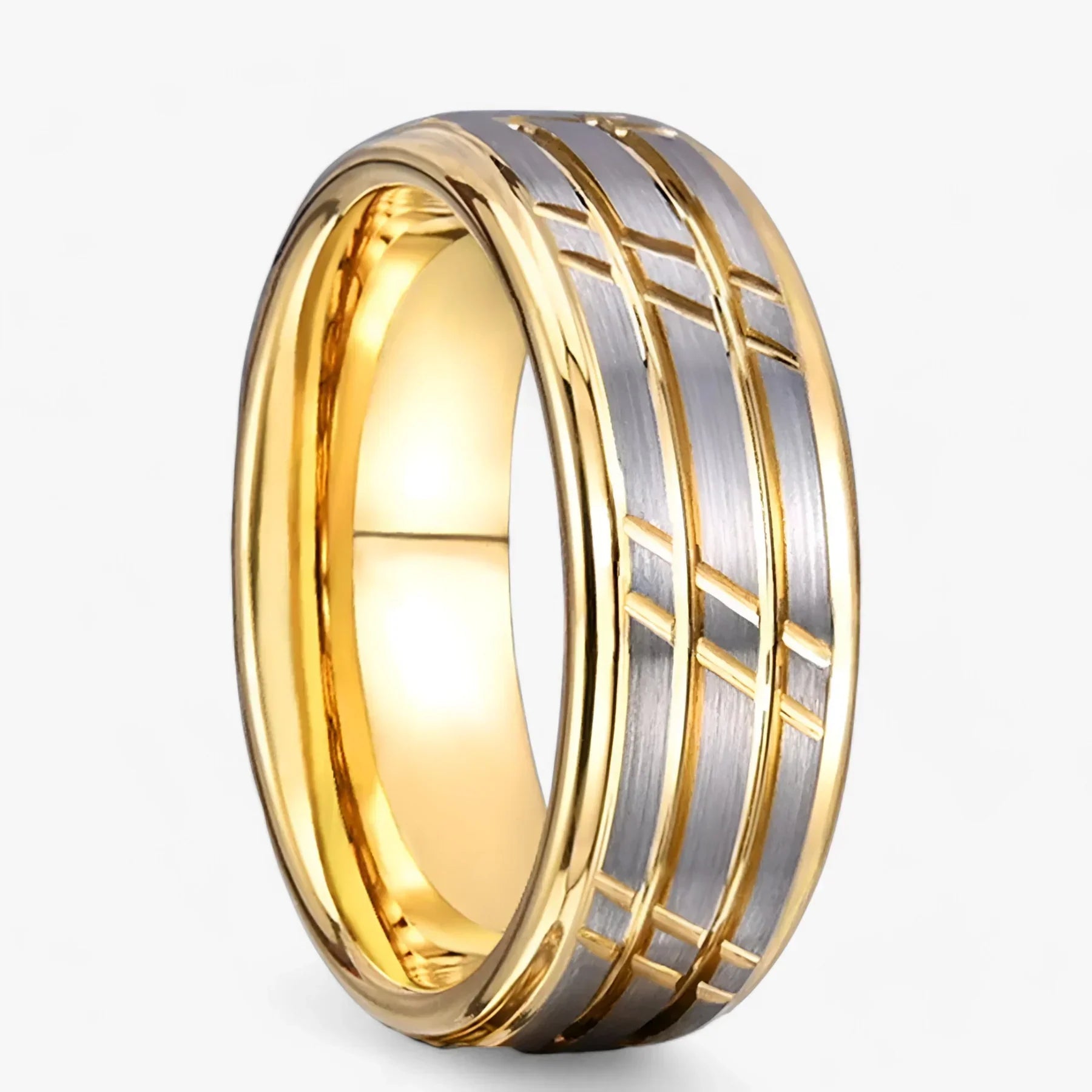 Eleganter Wolframring - Perfekte Mischung aus Stil und Haltbarkeit - Golden 8 mm - Eleganter Wolframring - Perfekte Mischung aus Stil und Haltbarkeit - €25 - Concept Frankfurt