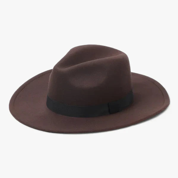 Woll-Fedora-Hut - Stilvoll warm bleiben - braun - Woll-Fedora-Hut - Stilvoll warm bleiben- €25 - Concept Frankfurt