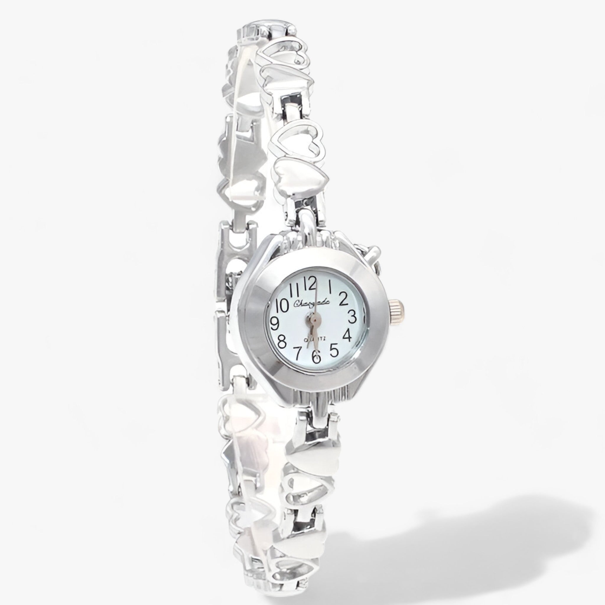 Damen-Armbanduhr - Elegante und zuverlässige Uhr - Silbernes weißes Zifferblatt - Damen-Armbanduhr - Elegante und zuverlässige Uhr - €25 - Concept Frankfurt