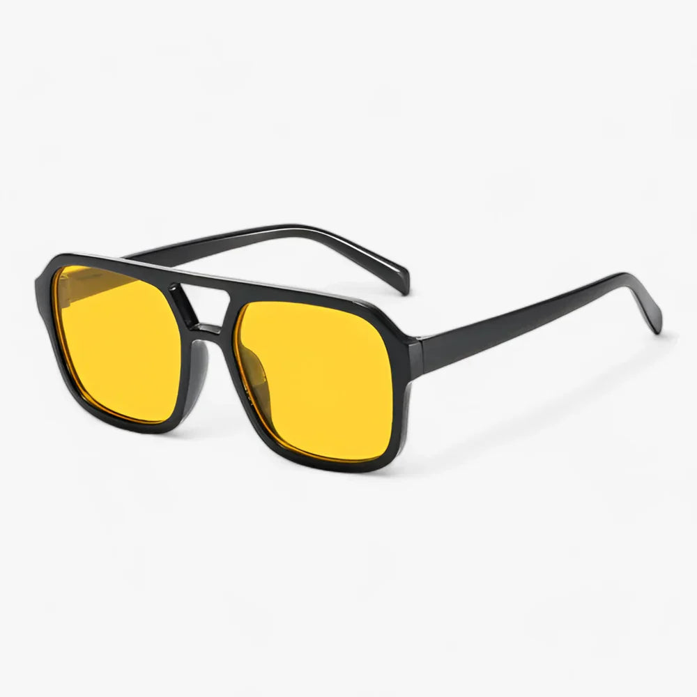 Vintage-Viereck-Sonnenbrille - Stilvoller Augenschutz für alle Gelegenheiten - Gelb - ICONIC | Vintage-Viereck-Sonnenbrille - Stilvoller Augenschutz für alle Gelegenheiten - €25 - Concept Frankfurt