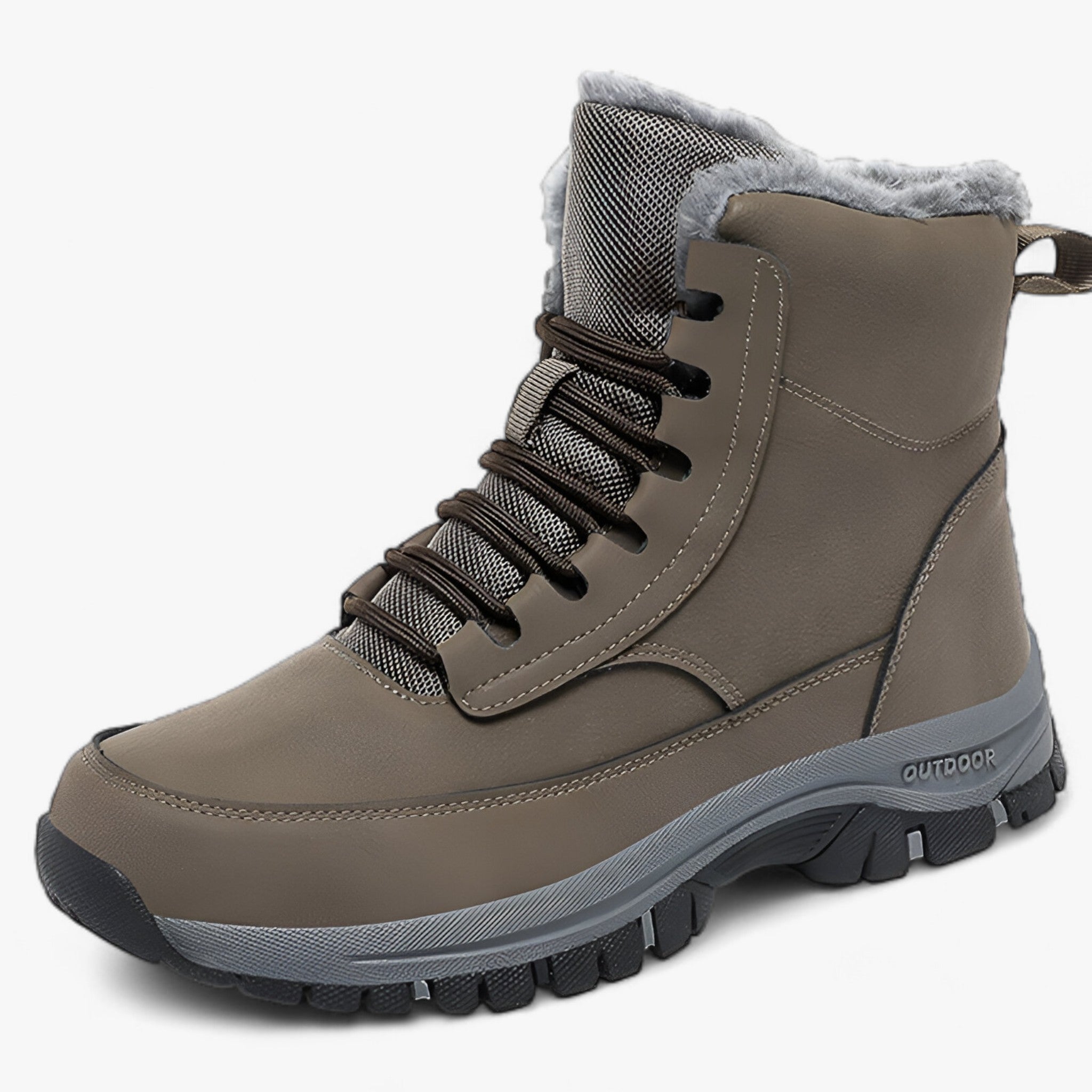 Wasserdichte Lederstiefel für Schnee - Ultra warm und praktisch für Männer - Khaki - Wasserdichte Lederstiefel für Schnee - Ultra warm und praktisch für Männer - €25 - Concept Neurenberg