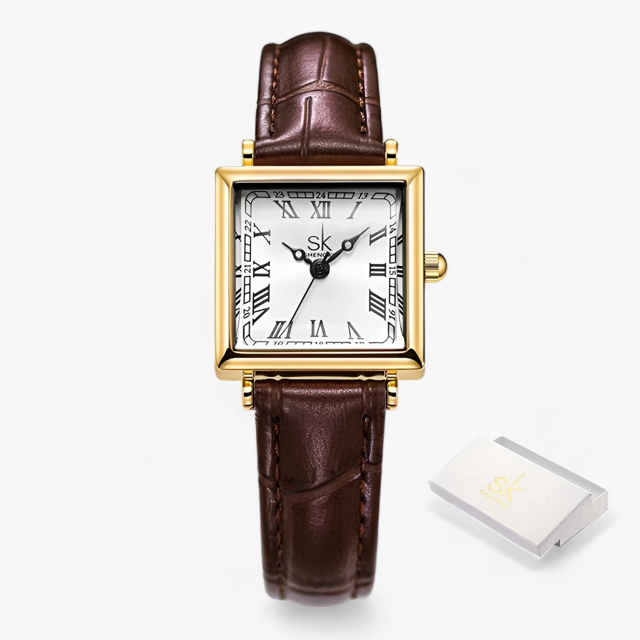 Charlotte | Quadratisches Damenarmbanduhr – wunderschön und elegant für besondere Anlässe