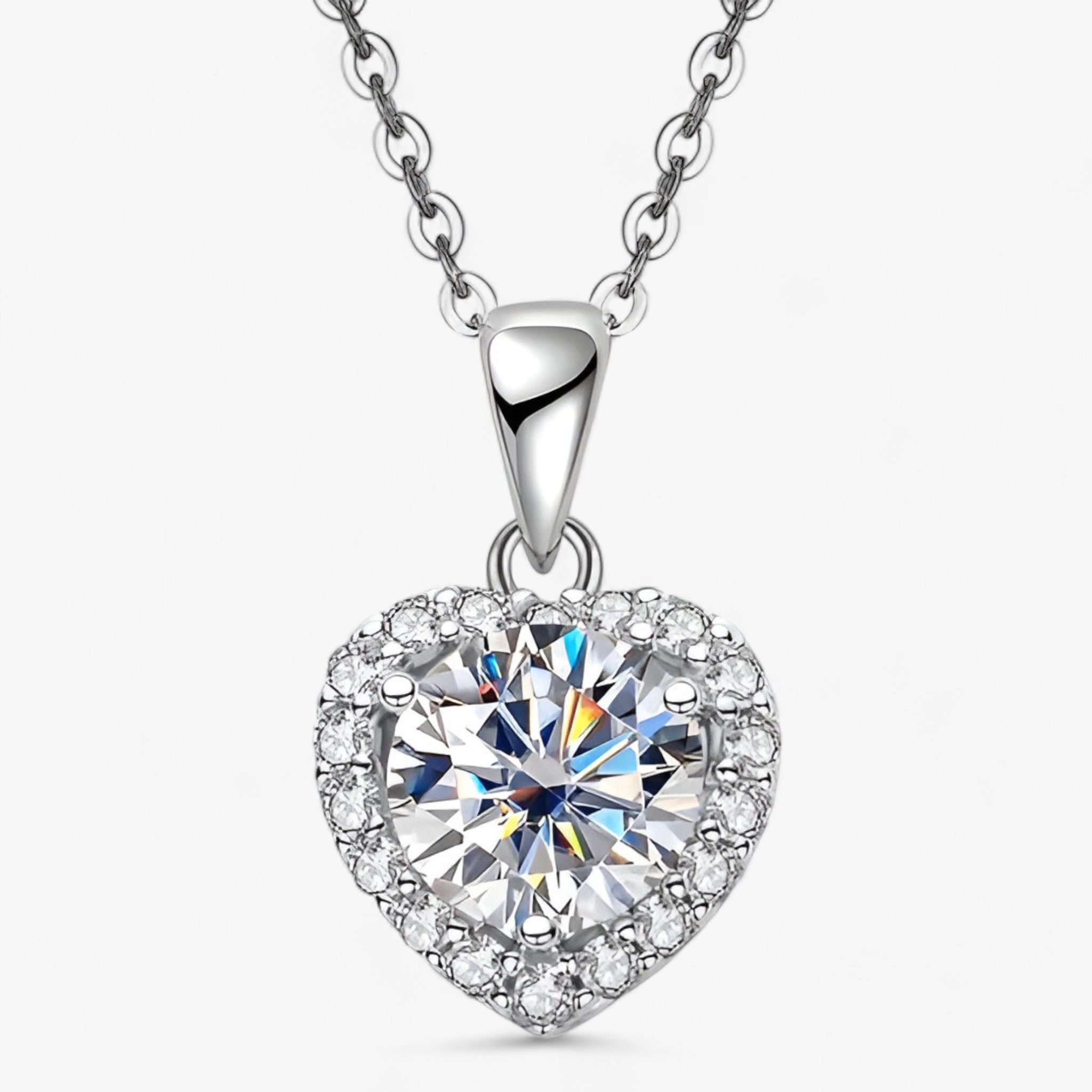 Moissanite-Herzanhänger-Kette - Feiern Sie ewige Liebe - - HEART | Moissanite-Herzanhänger-Kette - Feiern Sie ewige Liebe - €25 - Concept Frankfurt