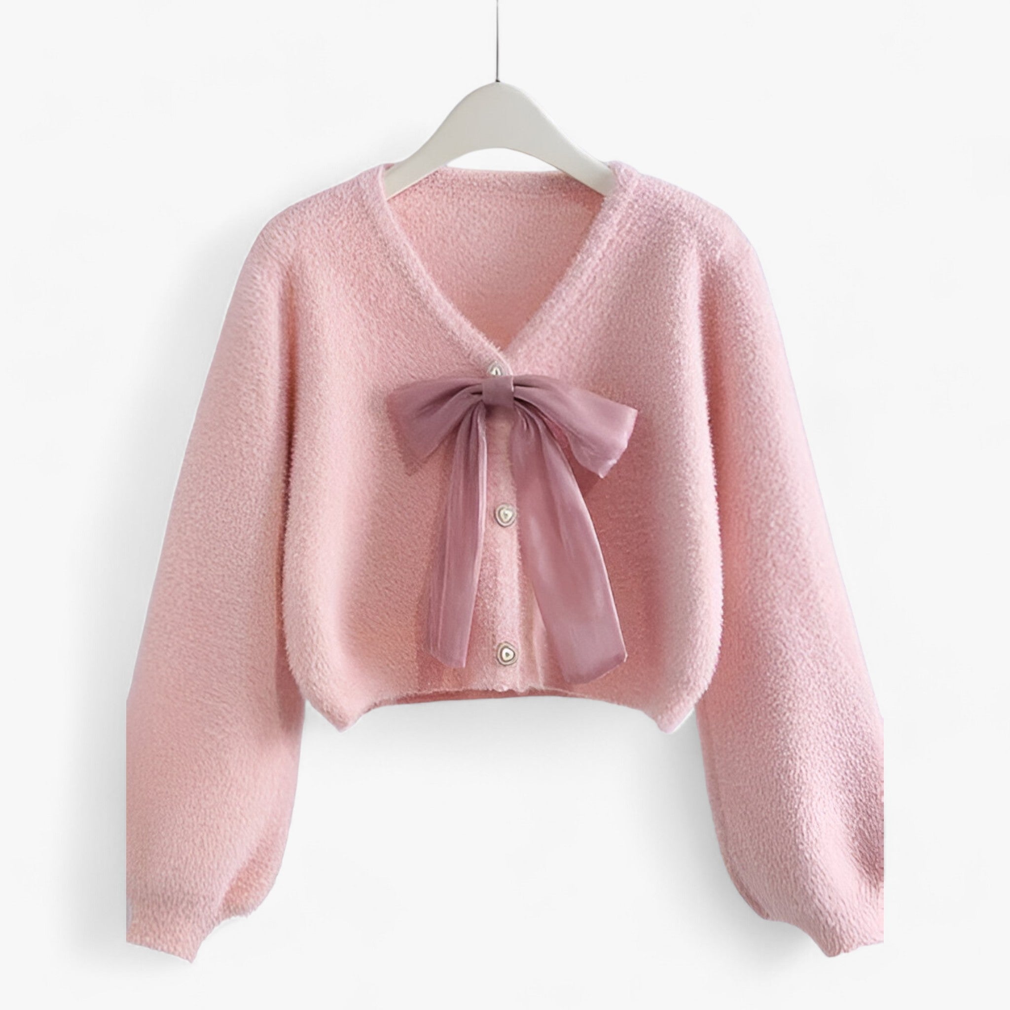 Süßer rosa Cardigan - Kuschelige Schichten mit raffinierten Akzenten - Rosa - Süßer rosa Cardigan - Kuschelige Schichten mit raffinierten Akzenten - €25 - Concept Frankfurt