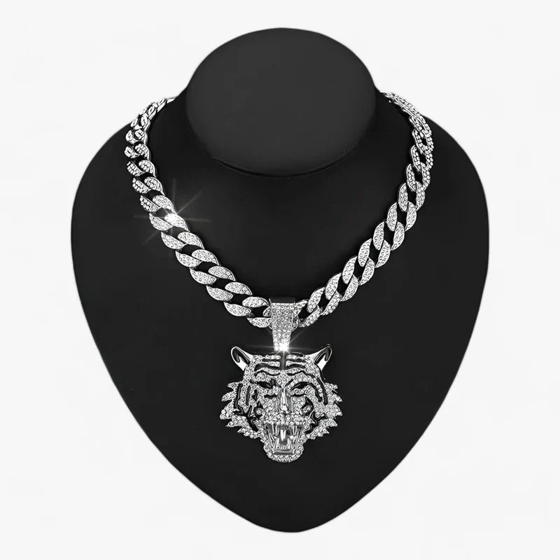 DOMINANT | Hip-Hop Collier - Markanter Tigerkopf-Anhänger - - DOMINANT | Hip-Hop Collier - Markanter Tigerkopf-Anhänger- €25 - Concept Frankfurt