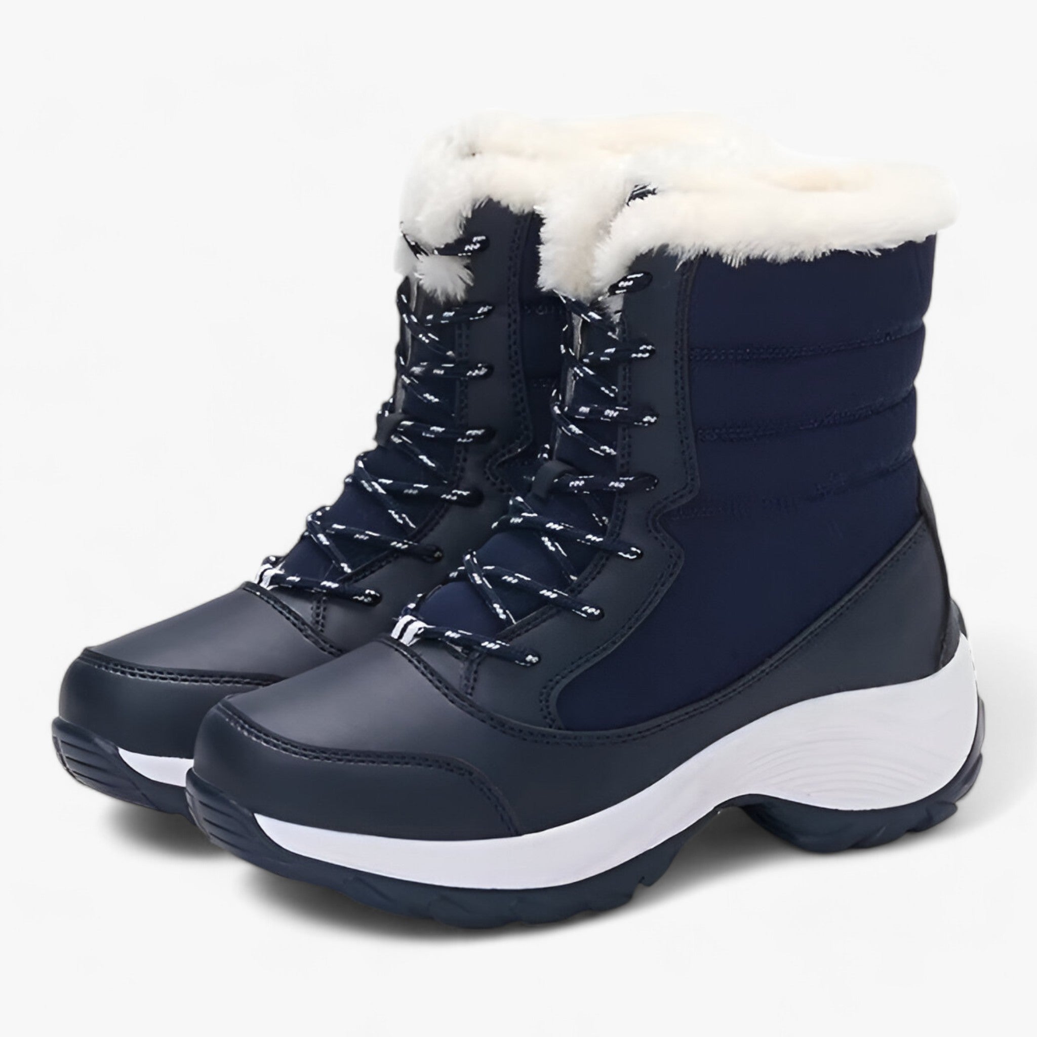 Stiefel aus Kunstfell - Wasserdichter und Wärme spendender Winter-Support - Dunkelbraun - Orthopädische Stiefel aus Kunstfell - Wasserdichter und Wärme spendender Winter-Support - €25 - Concept Frankfurt