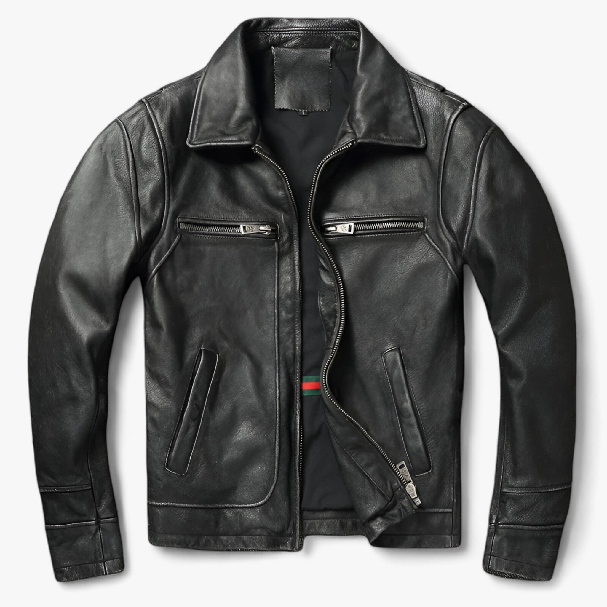 Herren Lederblouson - Vintage Biker Wärme - Reines Schwarz - Herren Lederblouson - Vintage Biker Wärme - €25 - Concept Neurenberg