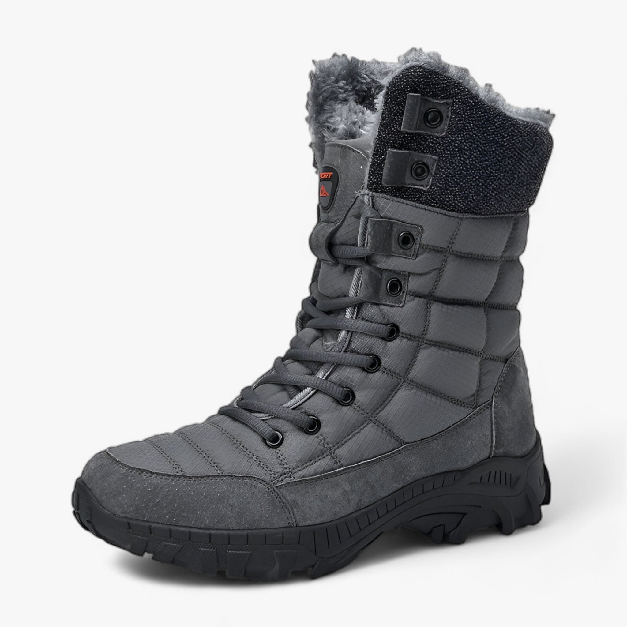 Hohe Lederstiefel für Schnee - Ultra Warm und Wasserdicht für Herren - Grau - Hohe Lederstiefel für Schnee - Ultra Warm und Wasserdicht für Herren - €25 - Concept Neurenberg