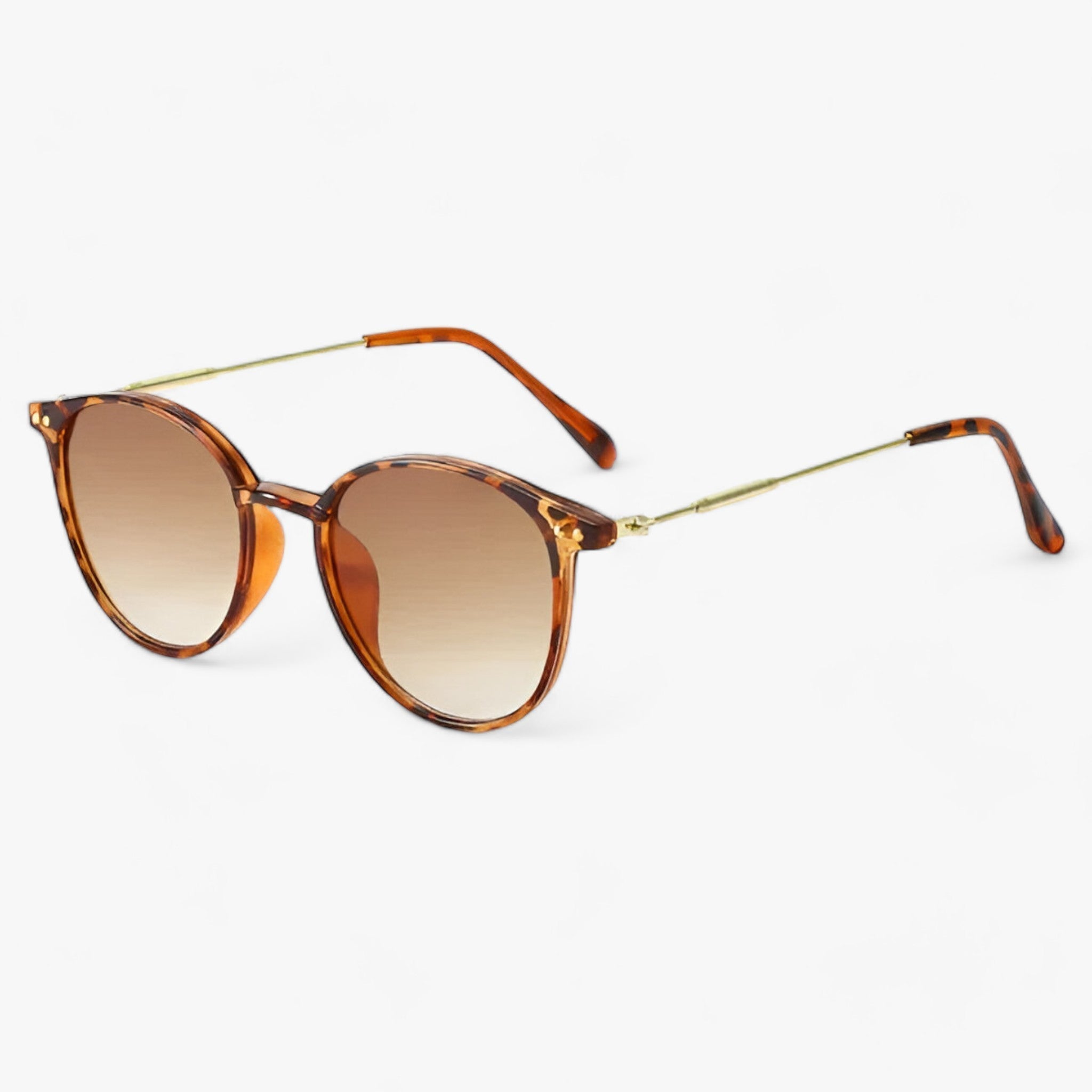 Luxus-Sonnenbrille - Klassischer runder Rahmen für Augenschutz - Leopardentee Wie abgebildet - AURORA | Luxus-Sonnenbrille - Klassischer runder Rahmen für Augenschutz - €25 - Concept Frankfurt