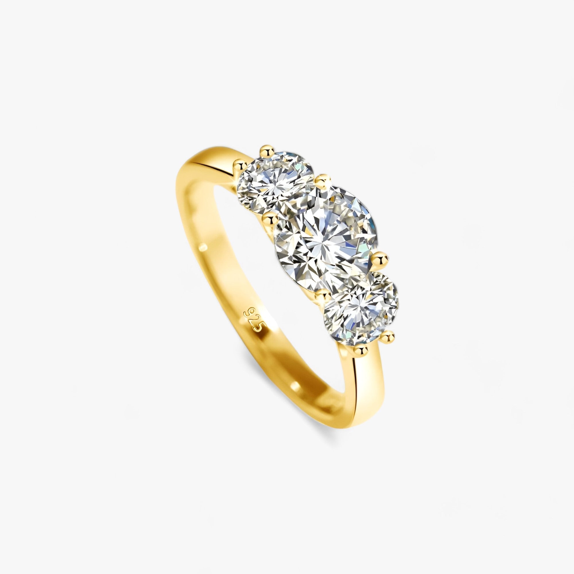 Gelbgold Moissanit-Ring - Strahlender Luxus - - Aurora | Gelbgold Moissanit-Ring - Strahlender Luxus - €25 - Concept Frankfurt