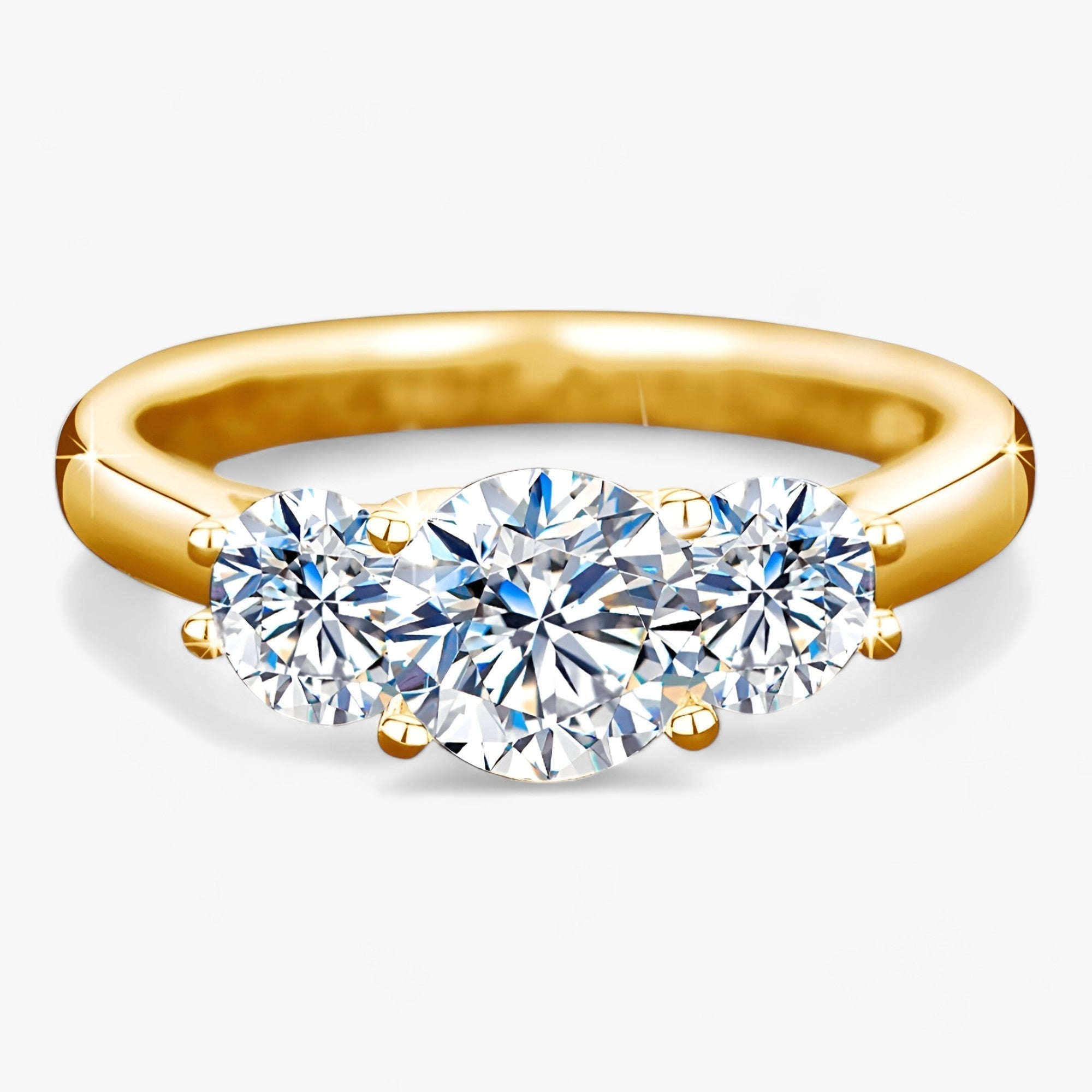 Gelbgold Moissanit-Ring - Strahlender Luxus - - Aurora | Gelbgold Moissanit-Ring - Strahlender Luxus - €25 - Concept Frankfurt