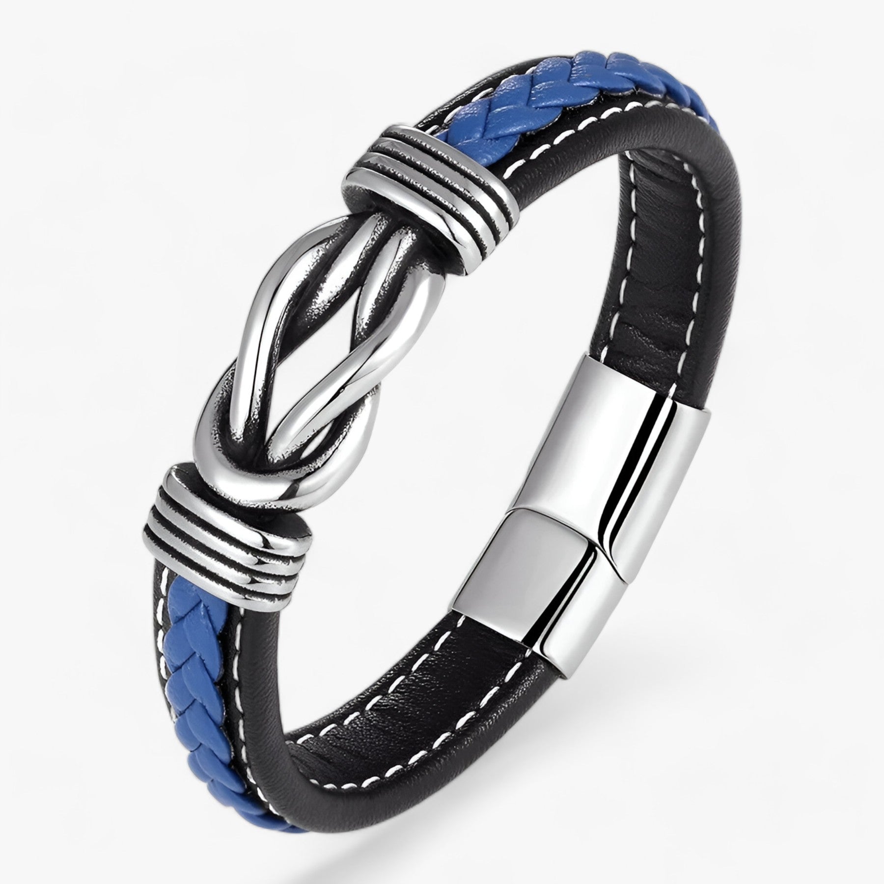 Echtes Lederarmband - Vereint Raffinesse und Robustheit - Blau - Echtes Lederarmband - Vereint Raffinesse und Robustheit - €25 - Concept Frankfurt