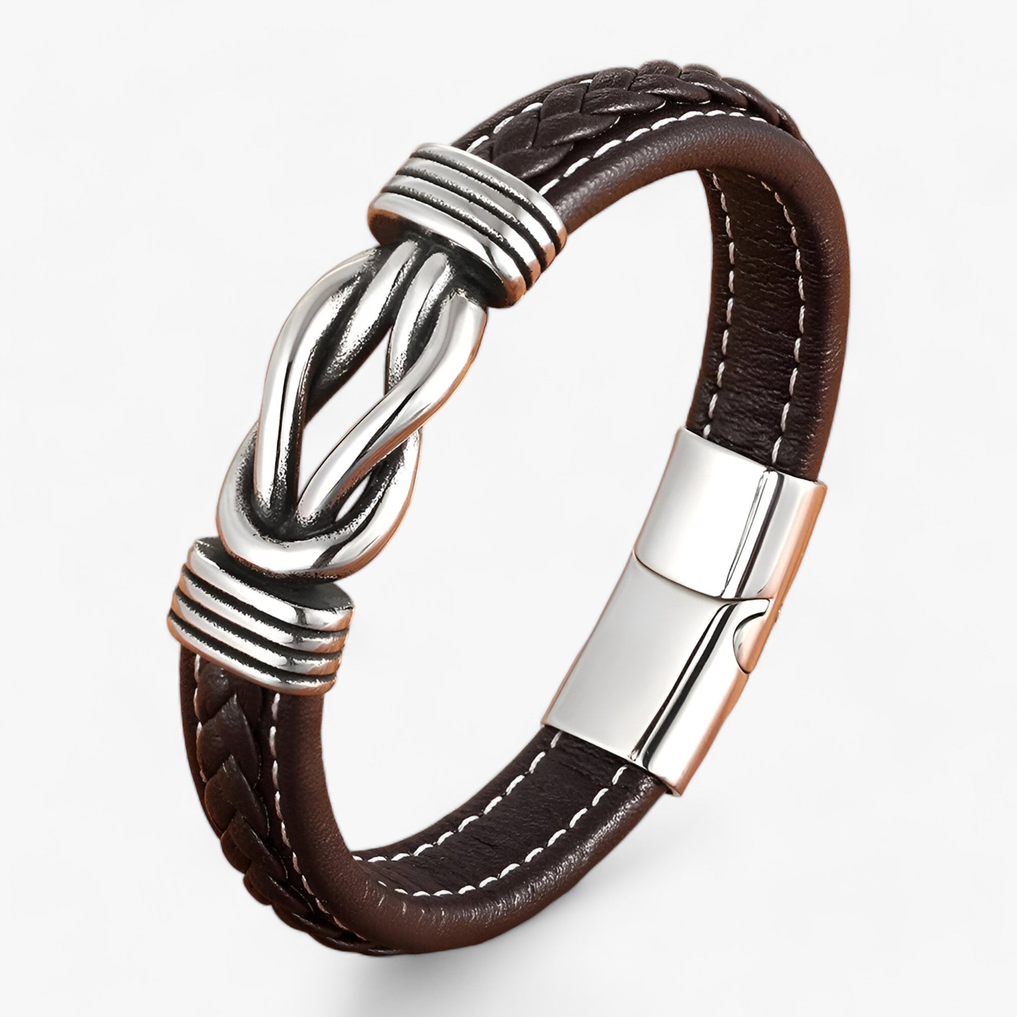 Echtes Lederarmband - Vereint Raffinesse und Robustheit - Kaffee - Echtes Lederarmband - Vereint Raffinesse und Robustheit - €25 - Concept Frankfurt