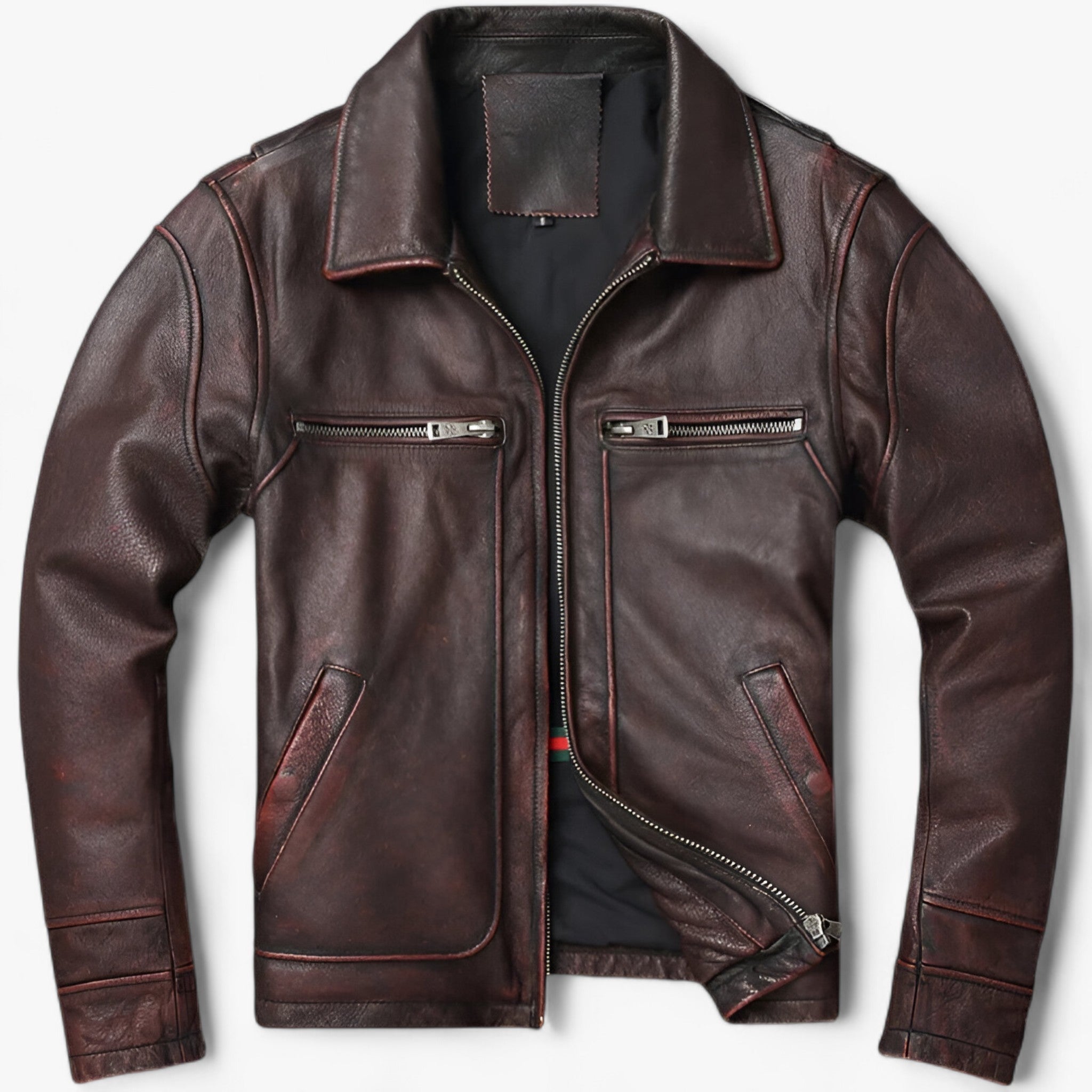 Herren Lederblouson - Vintage Biker Wärme - Vintage Braun - Herren Lederblouson - Vintage Biker Wärme - €25 - Concept Neurenberg