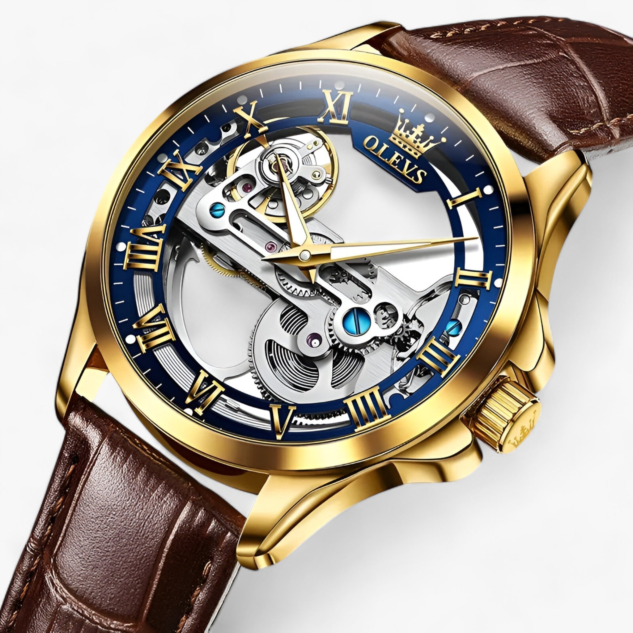 Luxus Automatik Uhr - Präzision und Eleganz für Männer - Gold Blau - Luxus Automatik Uhr - Präzision und Eleganz für Männer - €25 - Concept Frankfurt