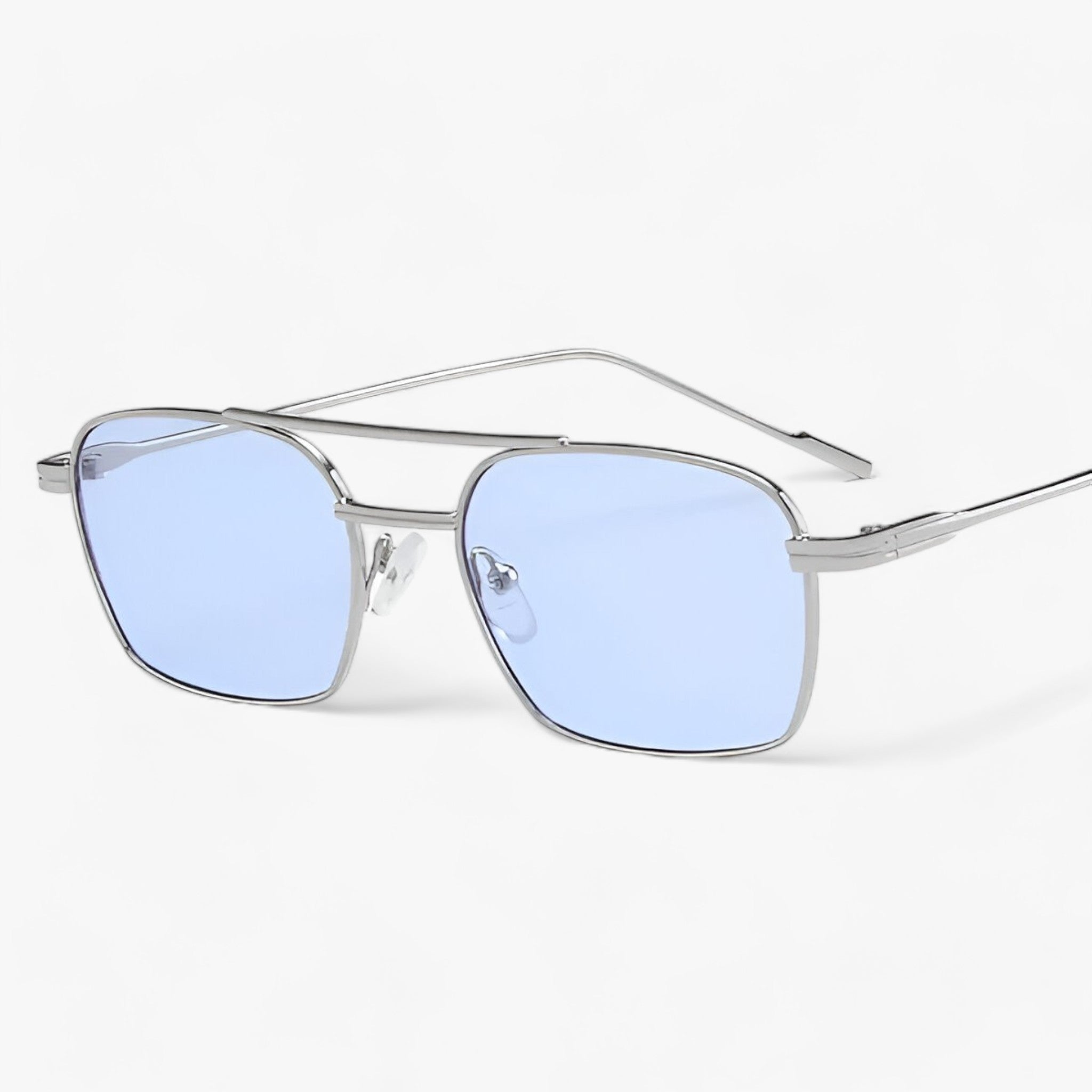 Vintage-Metall-Sonnenbrille - Ideal für Augenschutz - Silberblau - RETRO | Vintage-Metall-Sonnenbrille - Ideal für Augenschutz - €25 - Concept Frankfurt