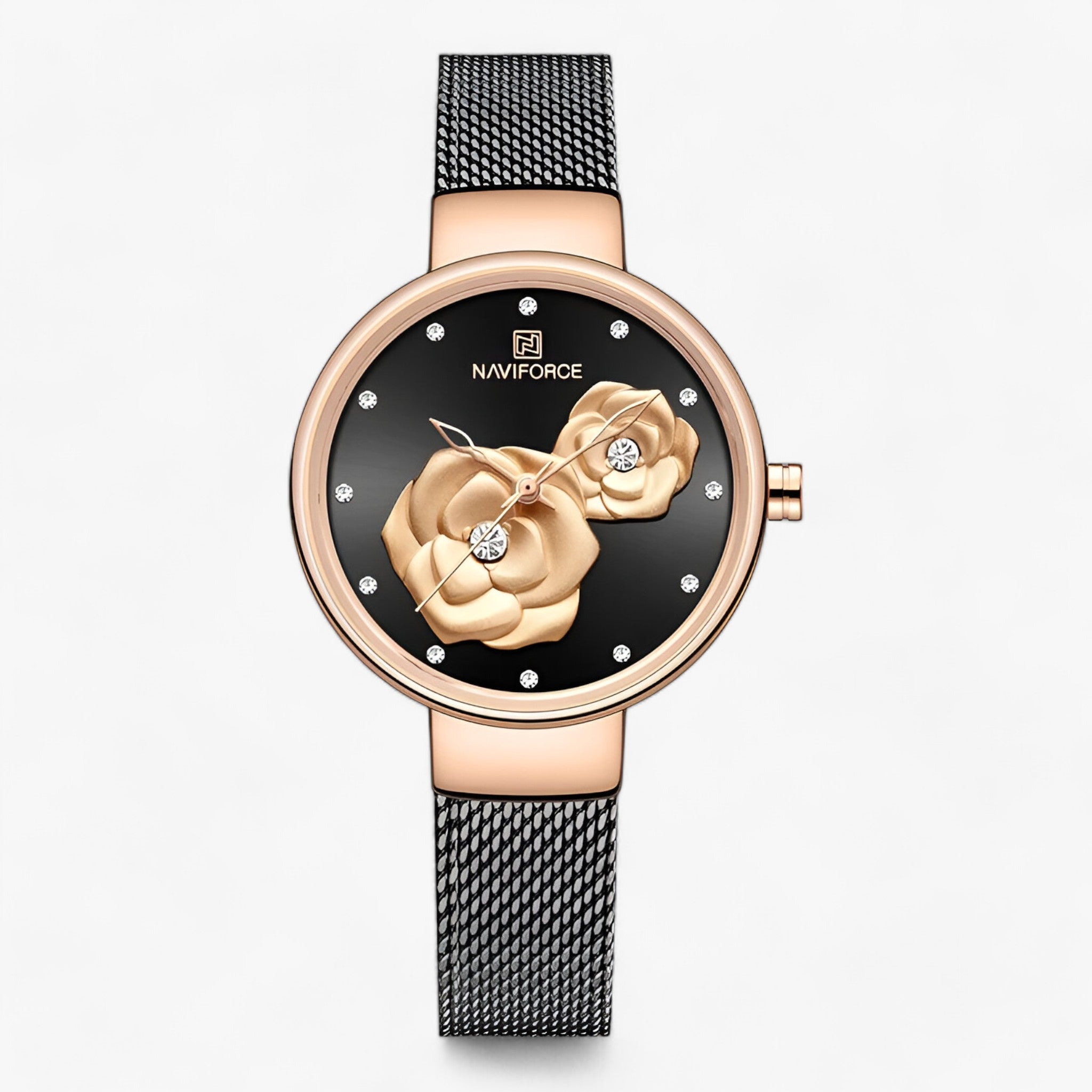 Stahl Mesh Uhr - Elegantes Design für zeitlosen Stil - Schwarz - LUXETIME | Stahl Mesh Uhr - Elegantes Design für zeitlosen Stil - €25 - Concept Frankfurt