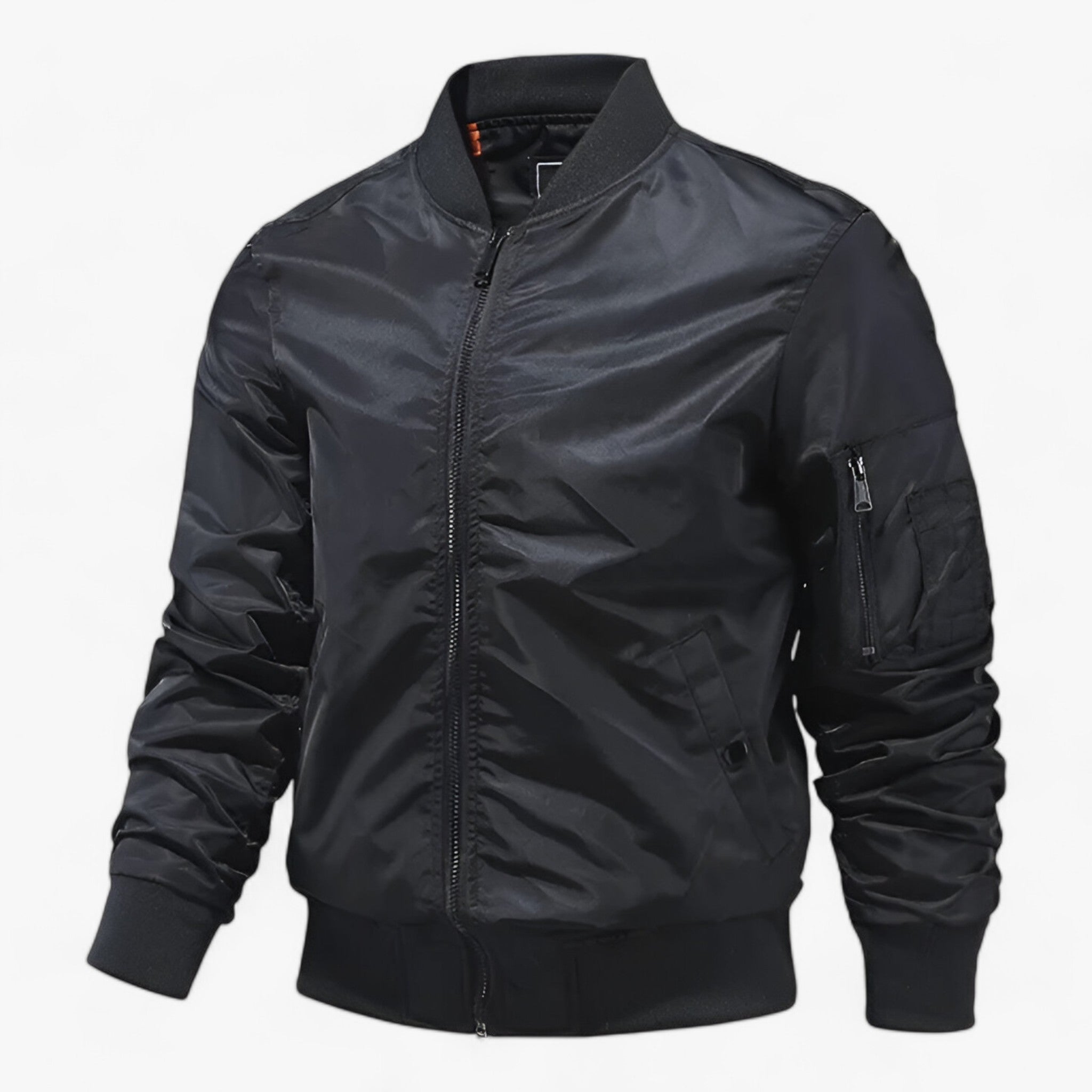 Pilot Jacket Herren - Stehkragen Fliegerjacke Einfarbig - Schwarz - MA1 Pilot Jacket Herren - Stehkragen Fliegerjacke Einfarbig - €25 - Concept Neurenberg