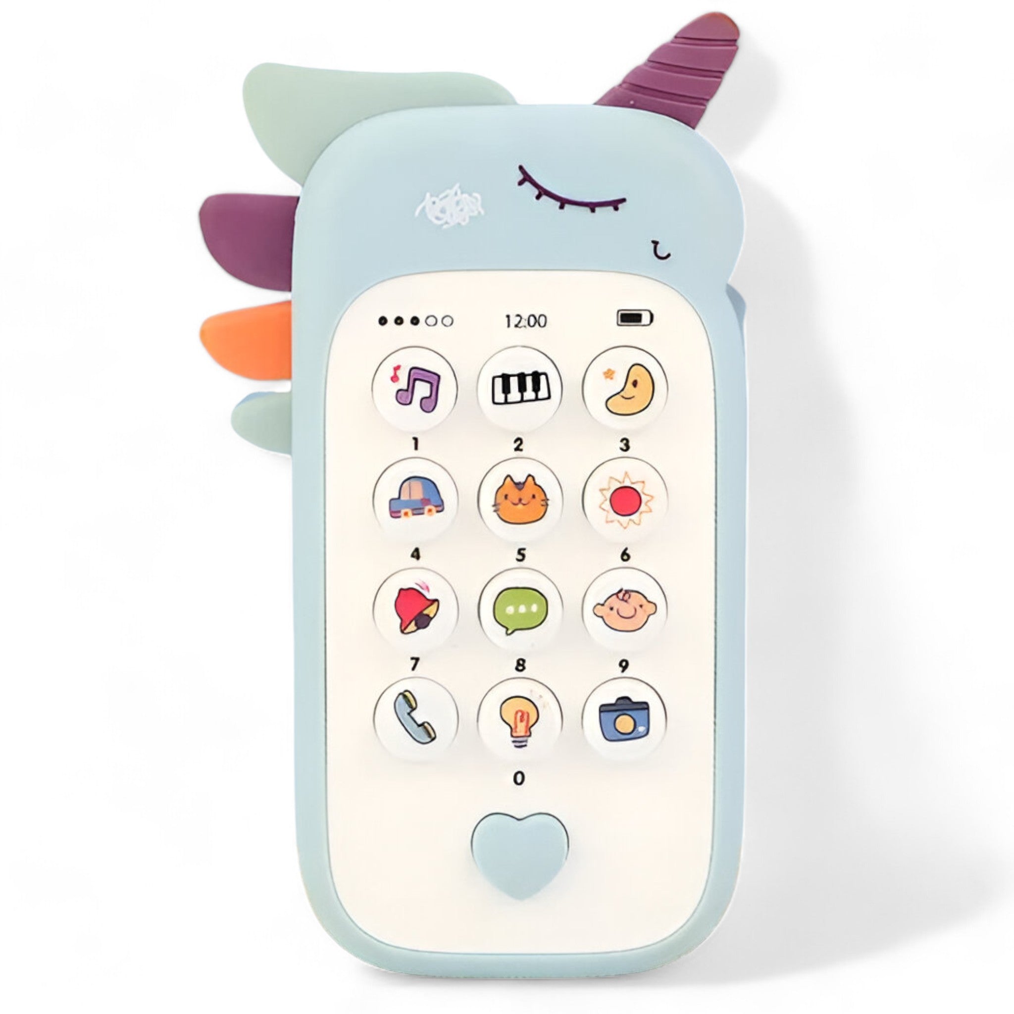 Baby-Spielzeugtelefon - Beruhigende Musik und Interaktives Spiel - Einhorn-Blau - Baby-Spielzeugtelefon - Beruhigende Musik und Interaktives Spiel- €25 - Concept Frankfurt