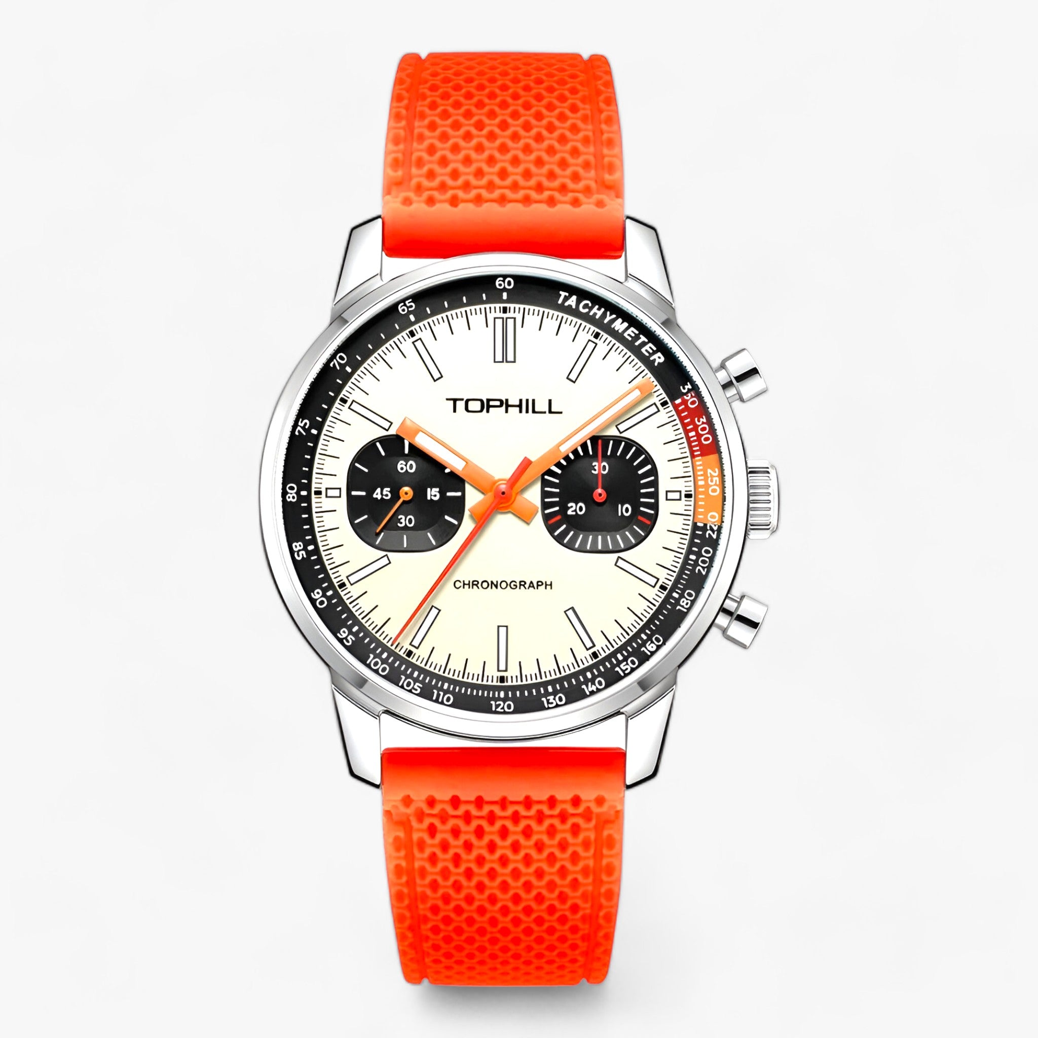 Mechanischer Chronograph - Stilvoll und Funktional für Jeden Anlass - Beige Orange - Mechanischer Chronograph - Stilvoll und Funktional für Jeden Anlass - €25 - Concept Frankfurt