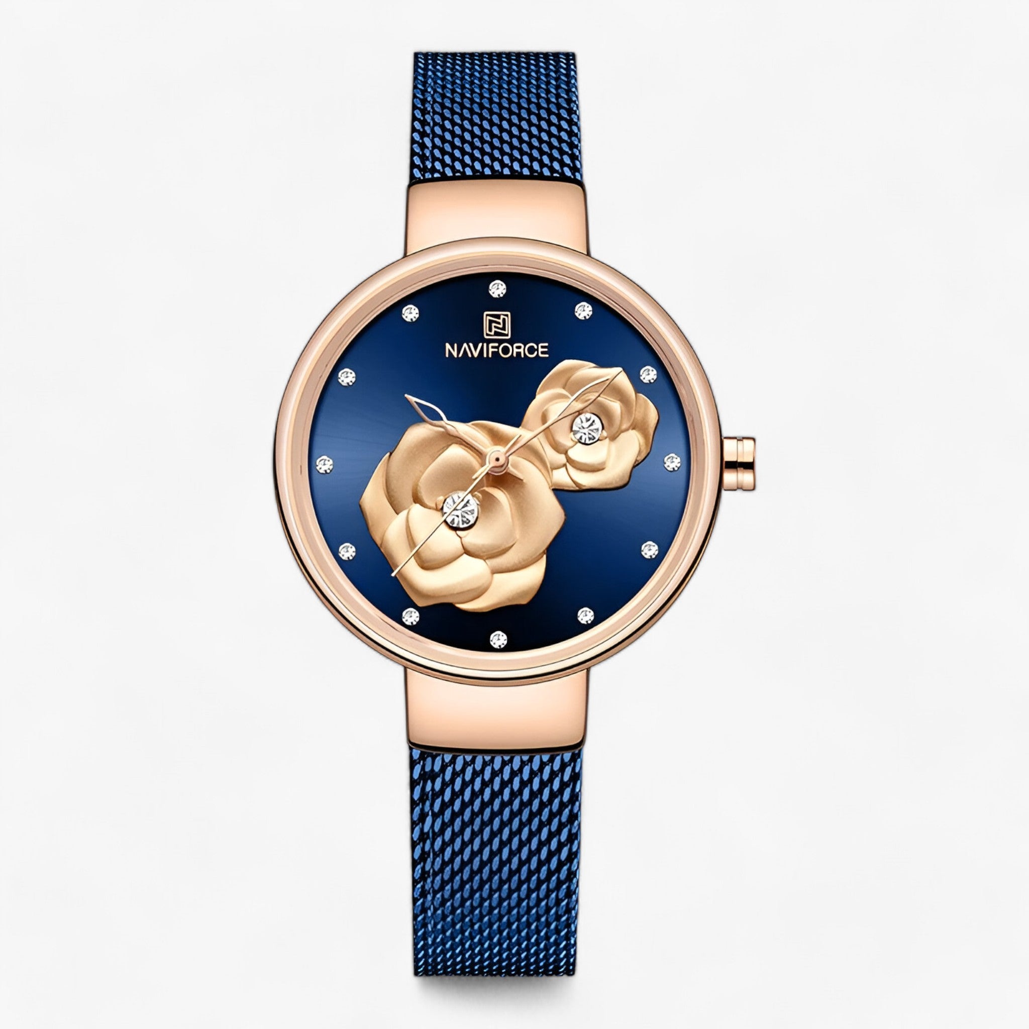 Stahl Mesh Uhr - Elegantes Design für zeitlosen Stil - Blau - LUXETIME | Stahl Mesh Uhr - Elegantes Design für zeitlosen Stil - €25 - Concept Frankfurt