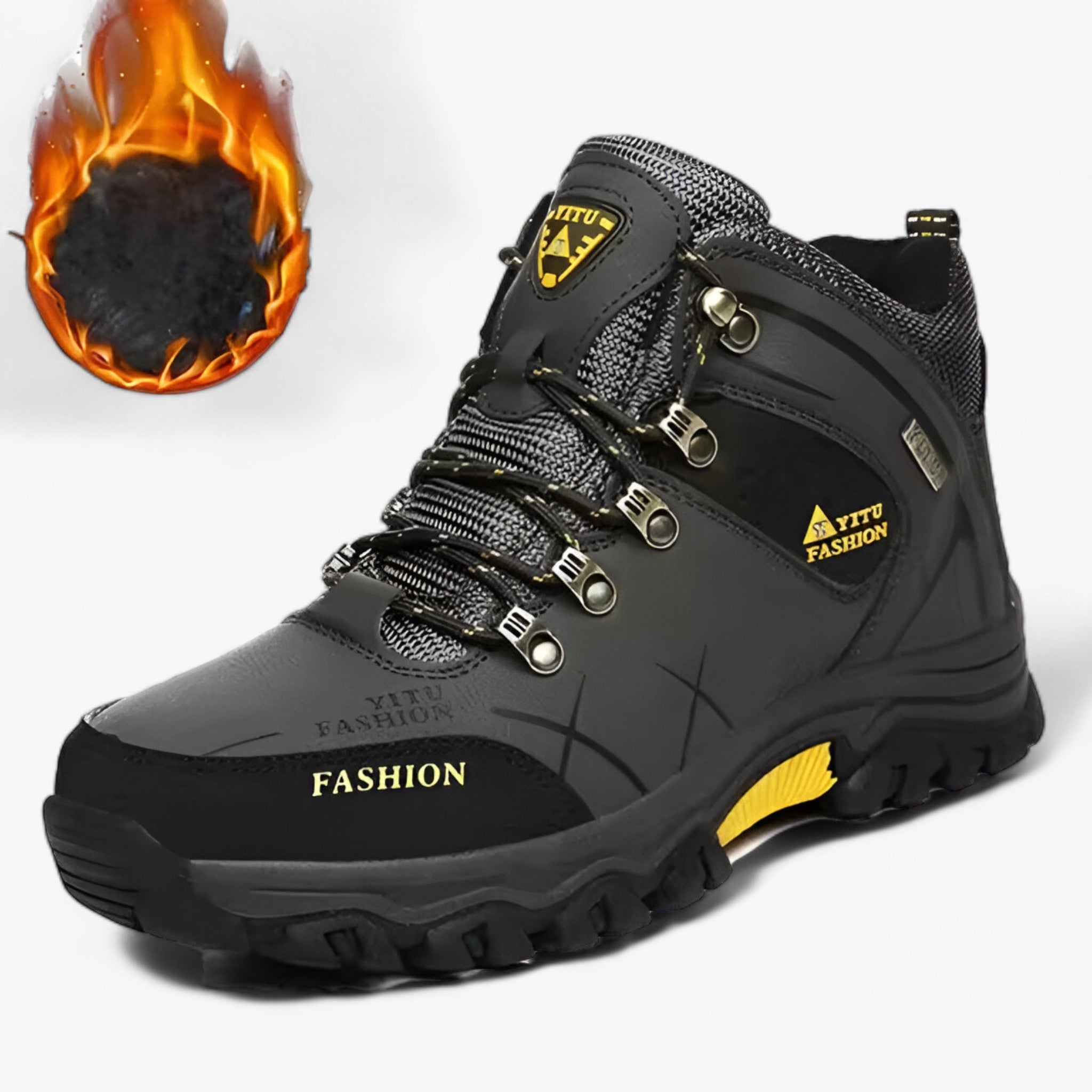 Lederstiefel für Schnee - Wasserdicht und Ultra Warm für den Winter - Armee Grün Plüsch - Lederstiefel für Schnee - Wasserdicht und Ultra Warm für den Winter - €25 - Concept Neurenberg