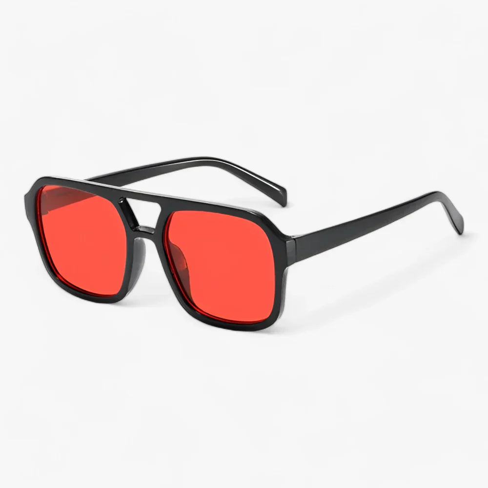 Vintage-Viereck-Sonnenbrille - Stilvoller Augenschutz für alle Gelegenheiten - Rot - ICONIC | Vintage-Viereck-Sonnenbrille - Stilvoller Augenschutz für alle Gelegenheiten - €25 - Concept Frankfurt