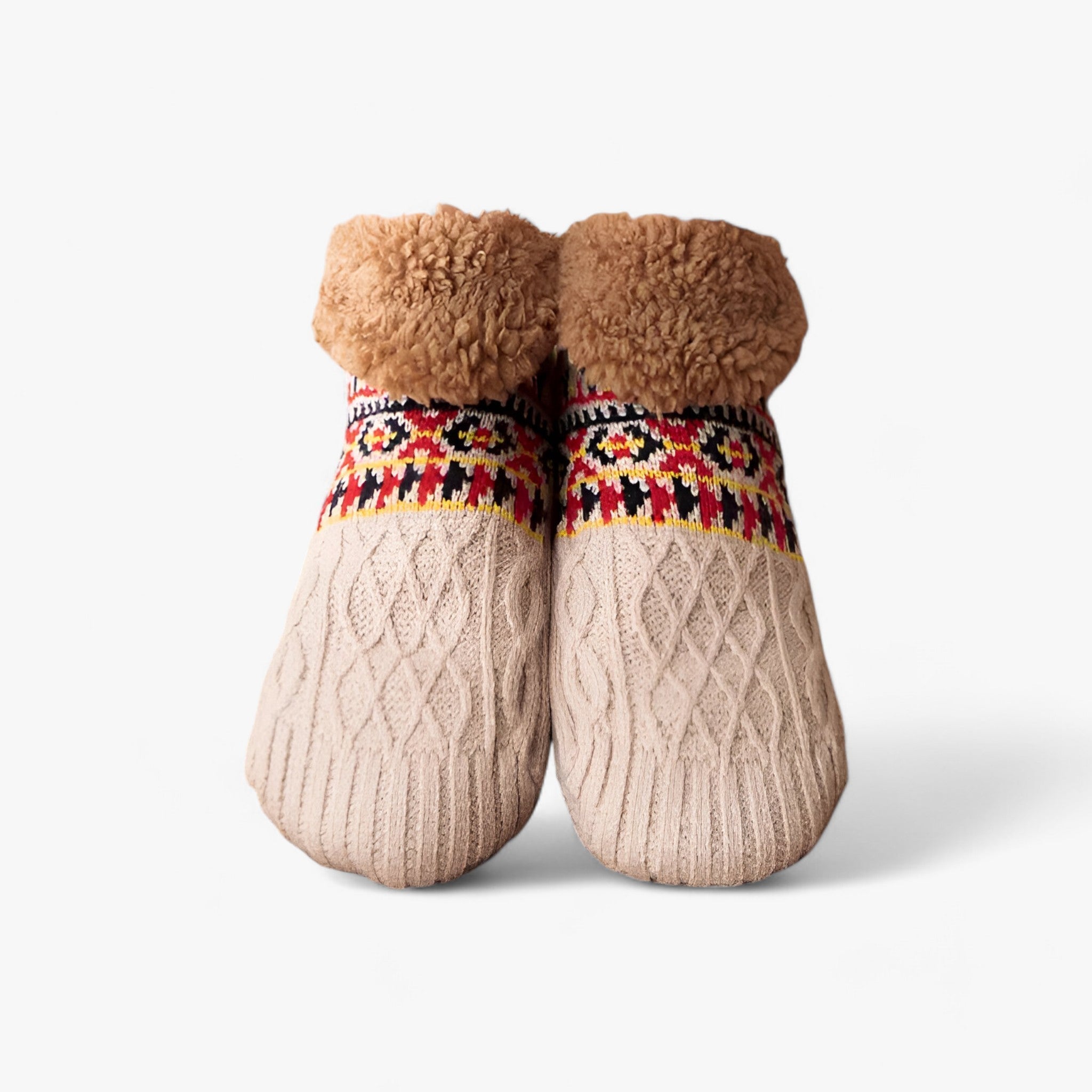 Flauschige Thermosocken - Gemütliche Wärme und rutschfest - Kaffee-Jacquard - Flauschige Thermosocken - Gemütliche Wärme und rutschfest (1 Paar + 1 Paar GRATIS) - €25 - Concept Frankfurt