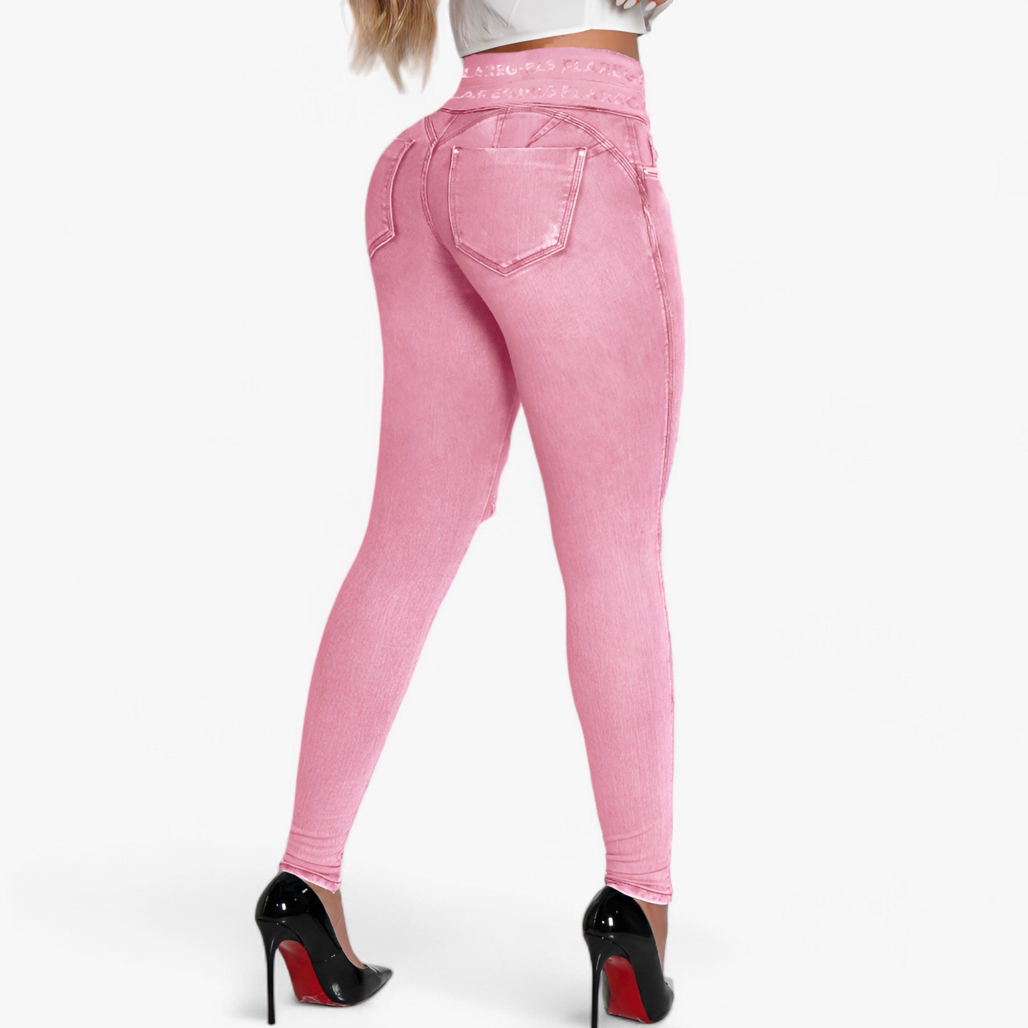 Trendy | Modische Hochbund Slim-Fit Destroyed Jeans - Moderner Stil mit einem Chic-Edge - Rosa - Trendy | Modische Hochbund Slim-Fit Destroyed Jeans - Moderner Stil mit einem Chic-Edge - €25 - Concept Frankfurt