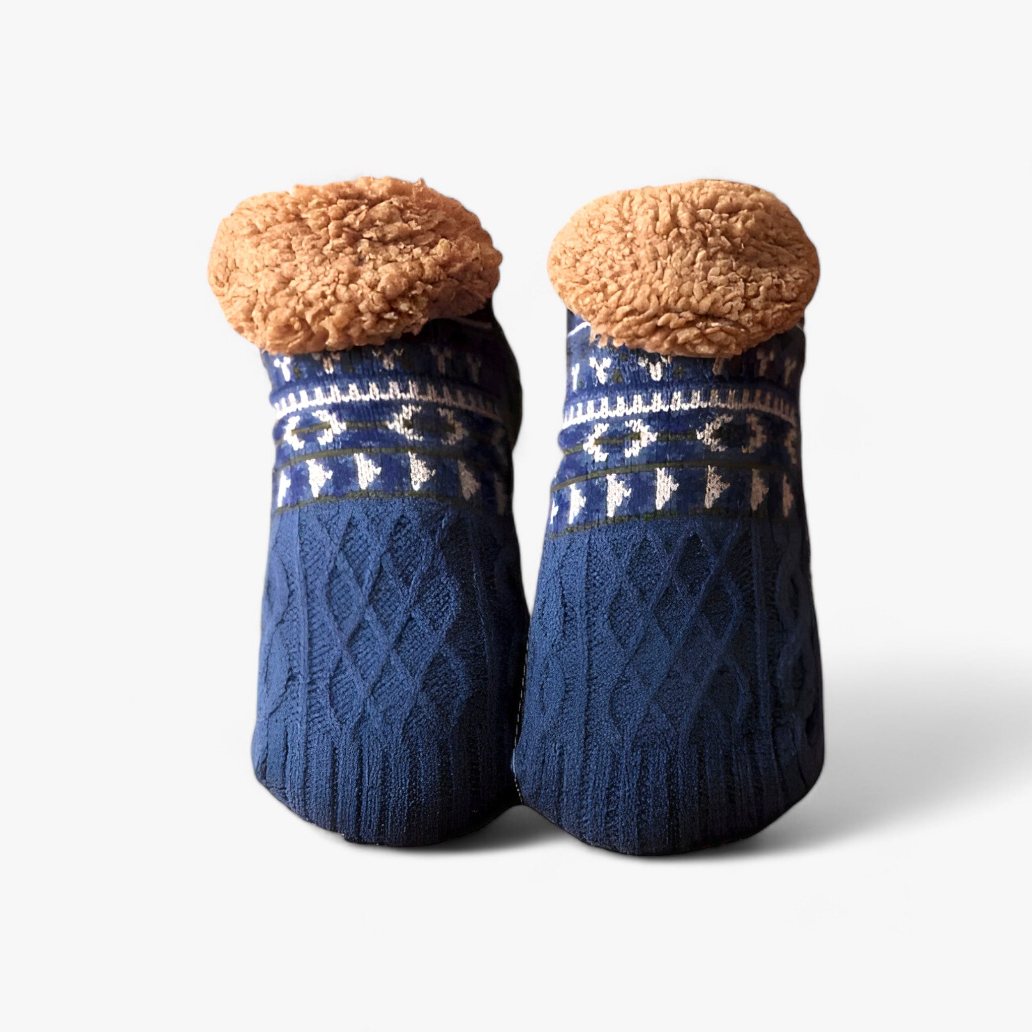 Flauschige Thermosocken - Gemütliche Wärme und rutschfest - Blau-Jacquard - Flauschige Thermosocken - Gemütliche Wärme und rutschfest (1 Paar + 1 Paar GRATIS) - €25 - Concept Frankfurt