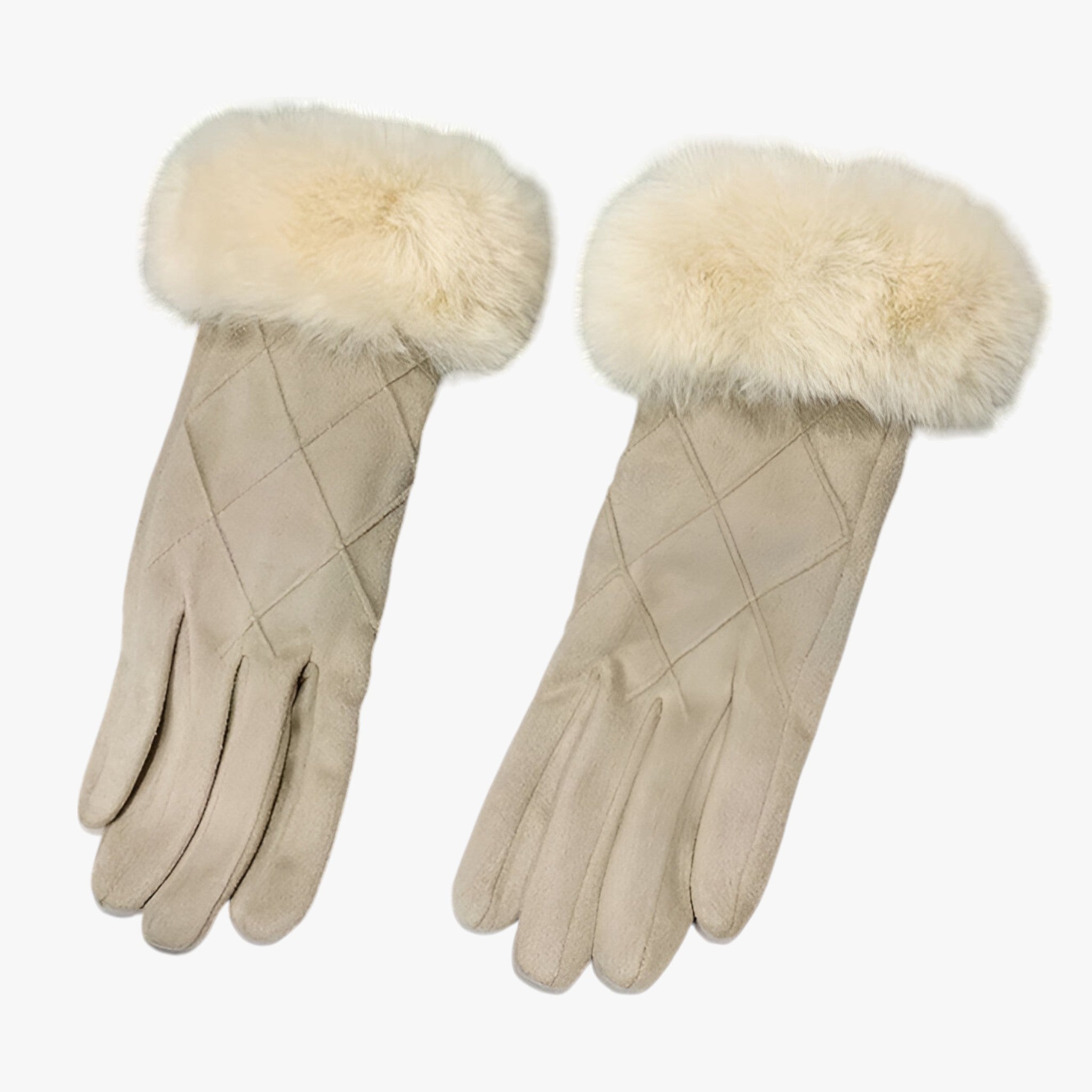 EleganceTouch | Winter-Suede Karierte Handschuhe - Stilvoll & Touchscreen Geeignet - Beige - EleganceTouch | Winter-Suede Karierte Handschuhe - Stilvoll & Touchscreen Geeignet - €25 - Concept Neurenberg