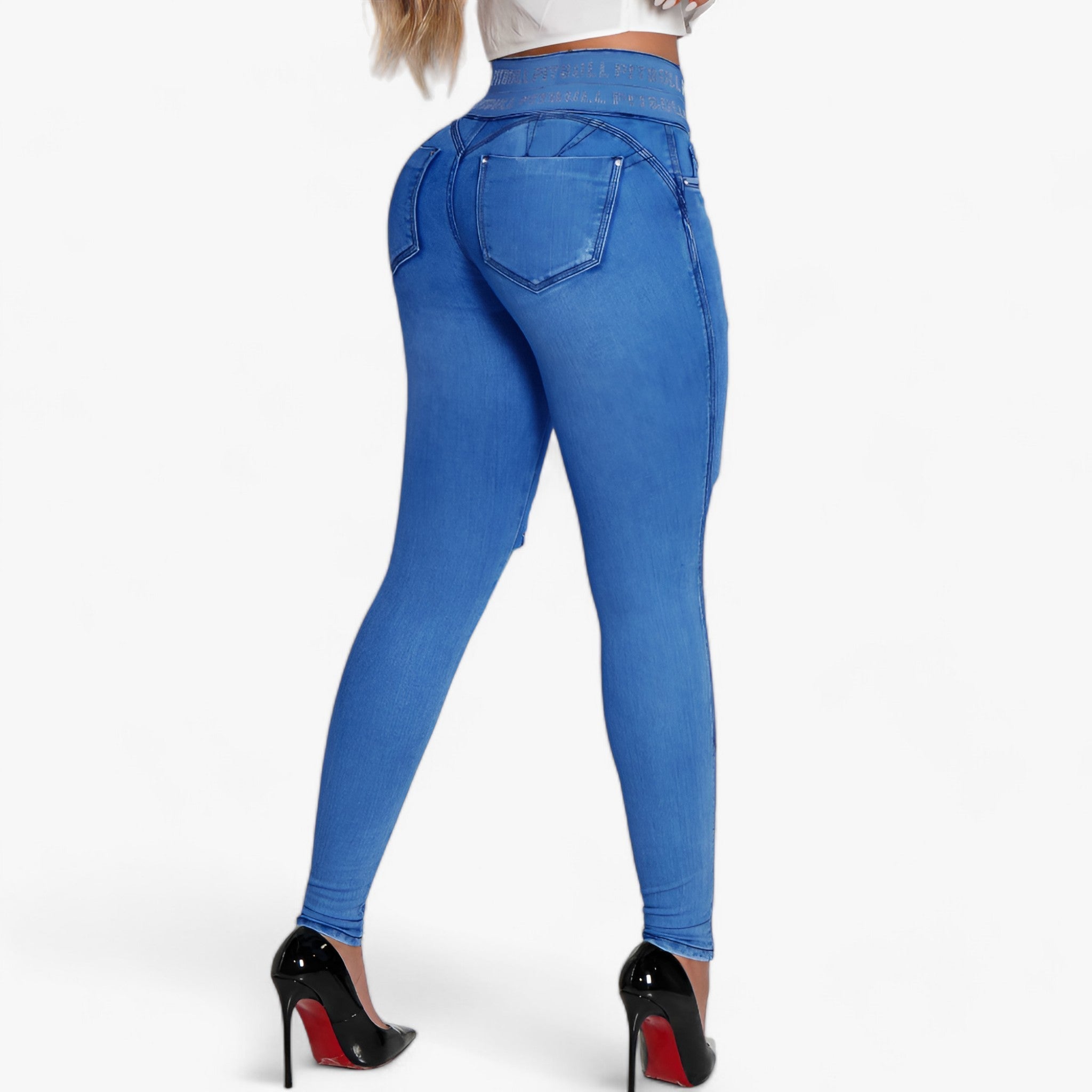 Trendy | Modische Hochbund Slim-Fit Destroyed Jeans - Moderner Stil mit einem Chic-Edge - Blau - Trendy | Modische Hochbund Slim-Fit Destroyed Jeans - Moderner Stil mit einem Chic-Edge - €25 - Concept Frankfurt