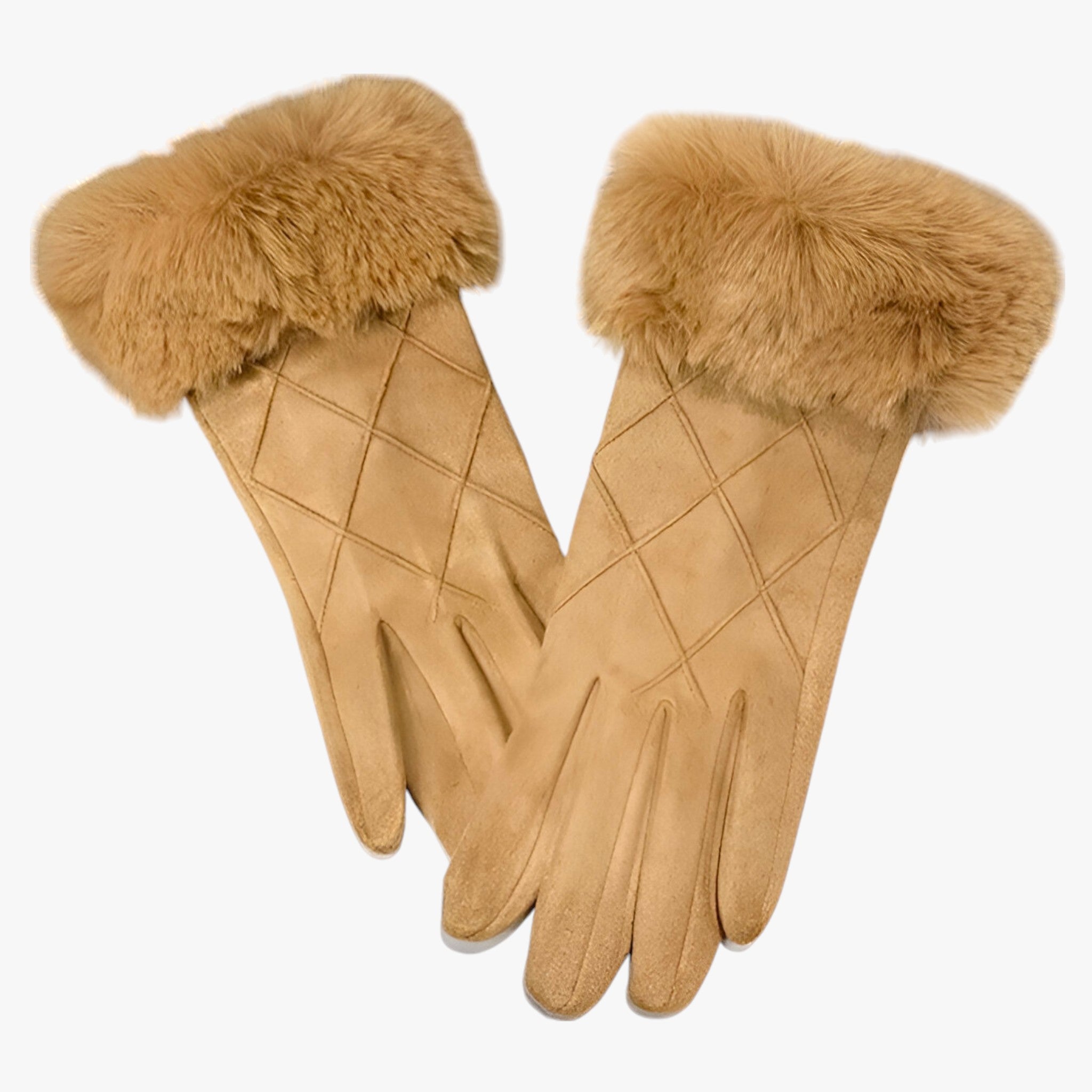 EleganceTouch | Winter-Suede Karierte Handschuhe - Stilvoll & Touchscreen Geeignet - Khaki - EleganceTouch | Winter-Suede Karierte Handschuhe - Stilvoll & Touchscreen Geeignet - €25 - Concept Neurenberg