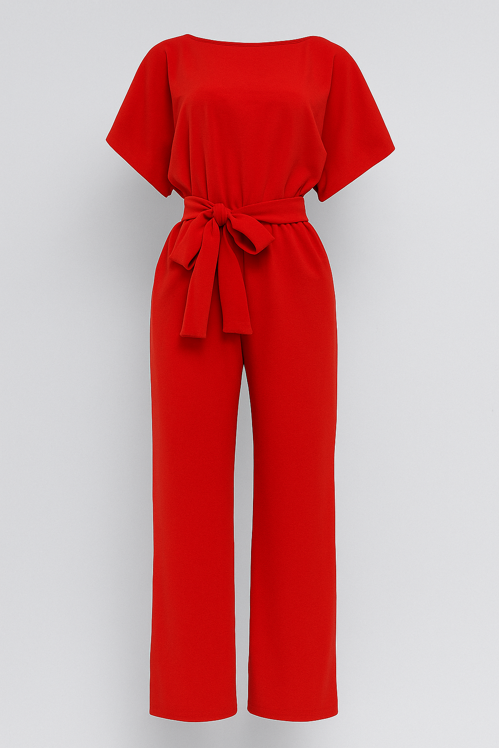 Wolff | Eleganter Damen-Jumpsuit mit Taillengürtel und fließenden Ärmeln